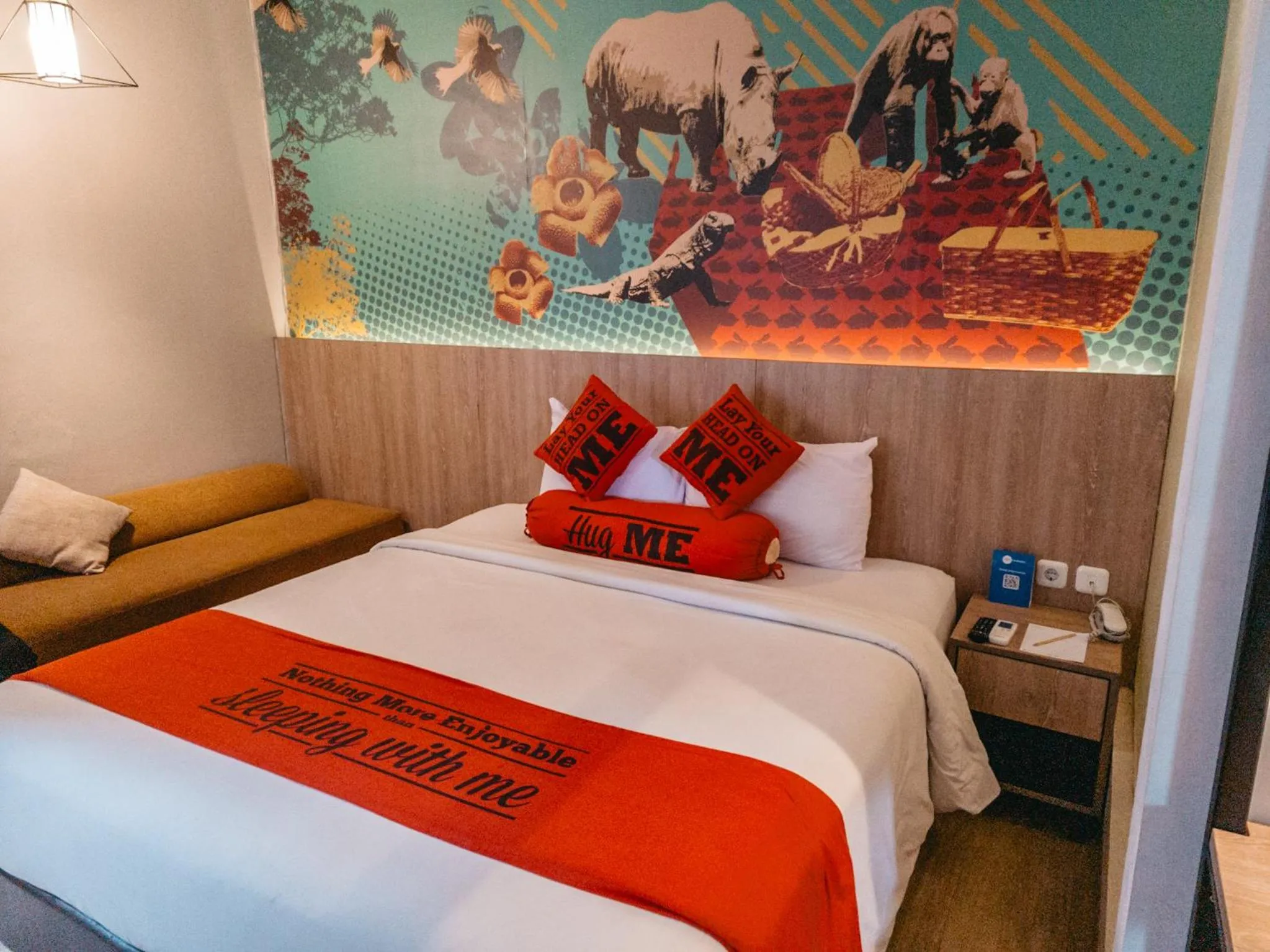 Bedroom, Bed in Meotel Purwokerto