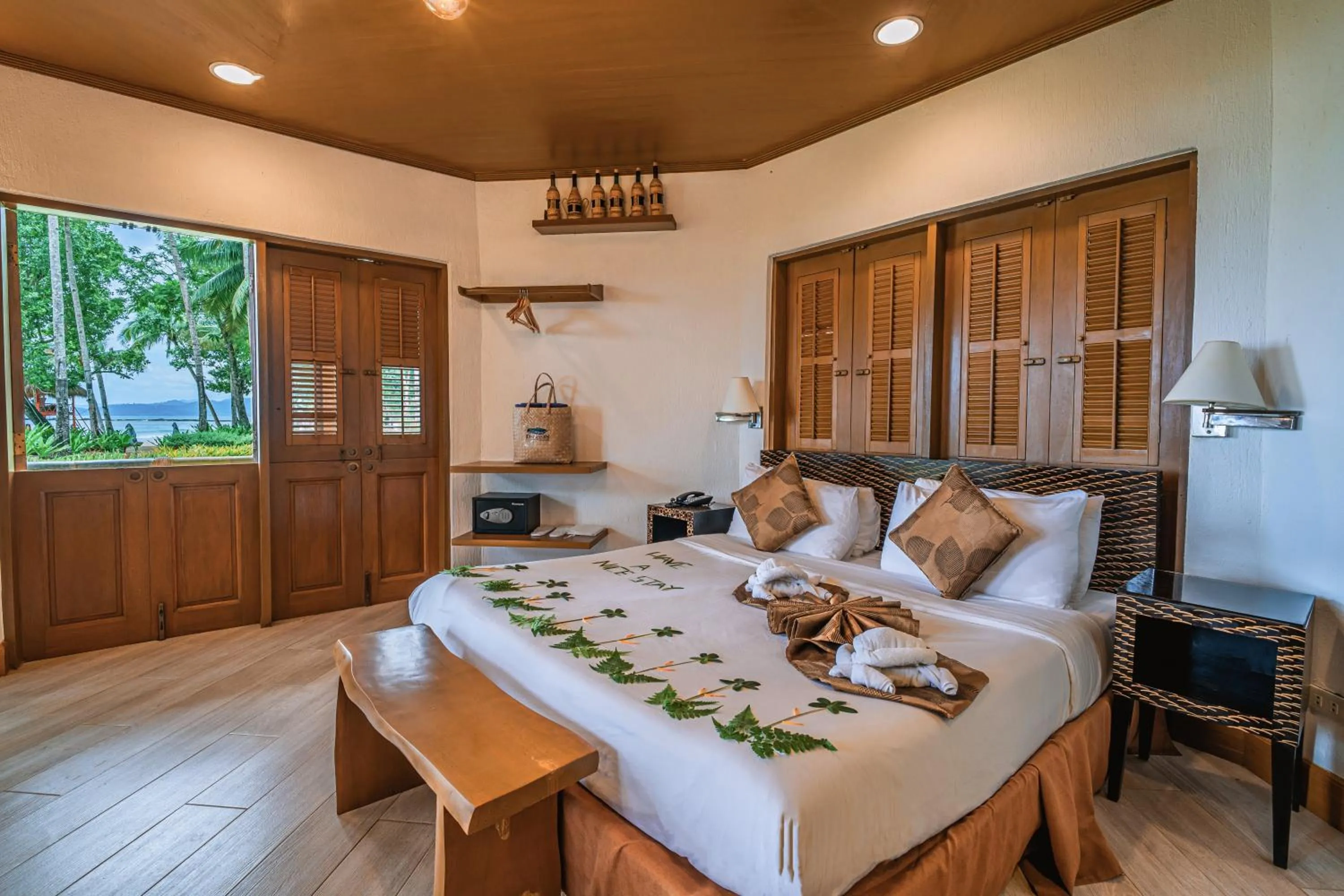 Bed in Daluyon Beach and Mountain Resort