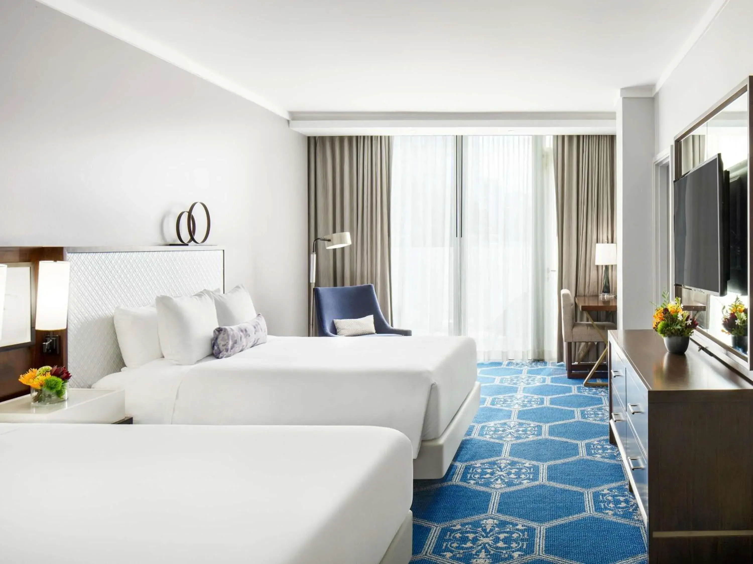 One Bedroom Suite with Two Queen Beds and Parlor with Sitting Area in Fairmont El San Juan Hotel One Bedroom Suite with Two Queen Beds and Parlor with Sitting Area in Fairmont El San Juan Hotel