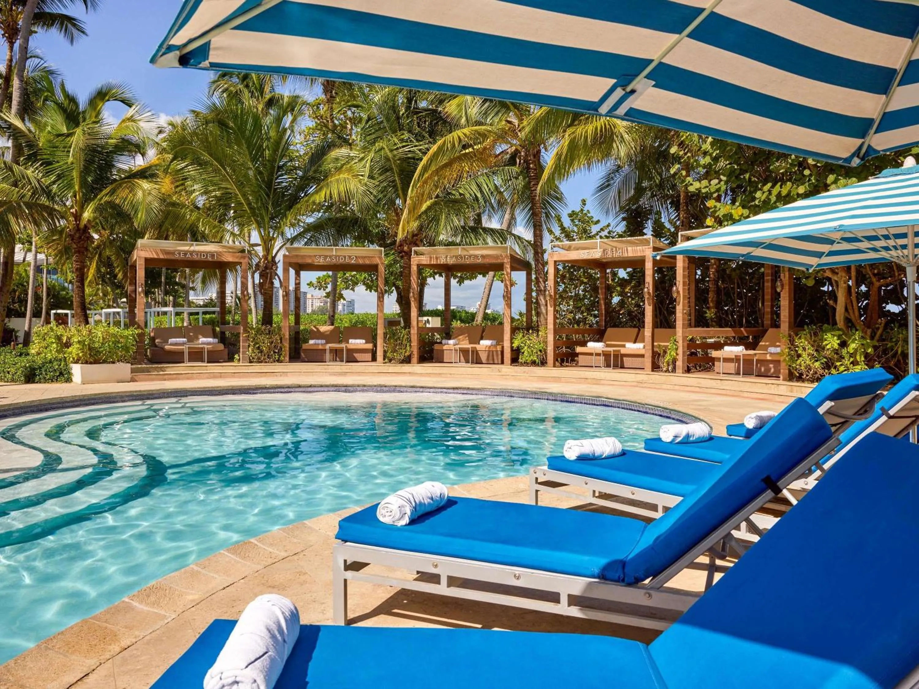 Pool view in Fairmont El San Juan Hotel