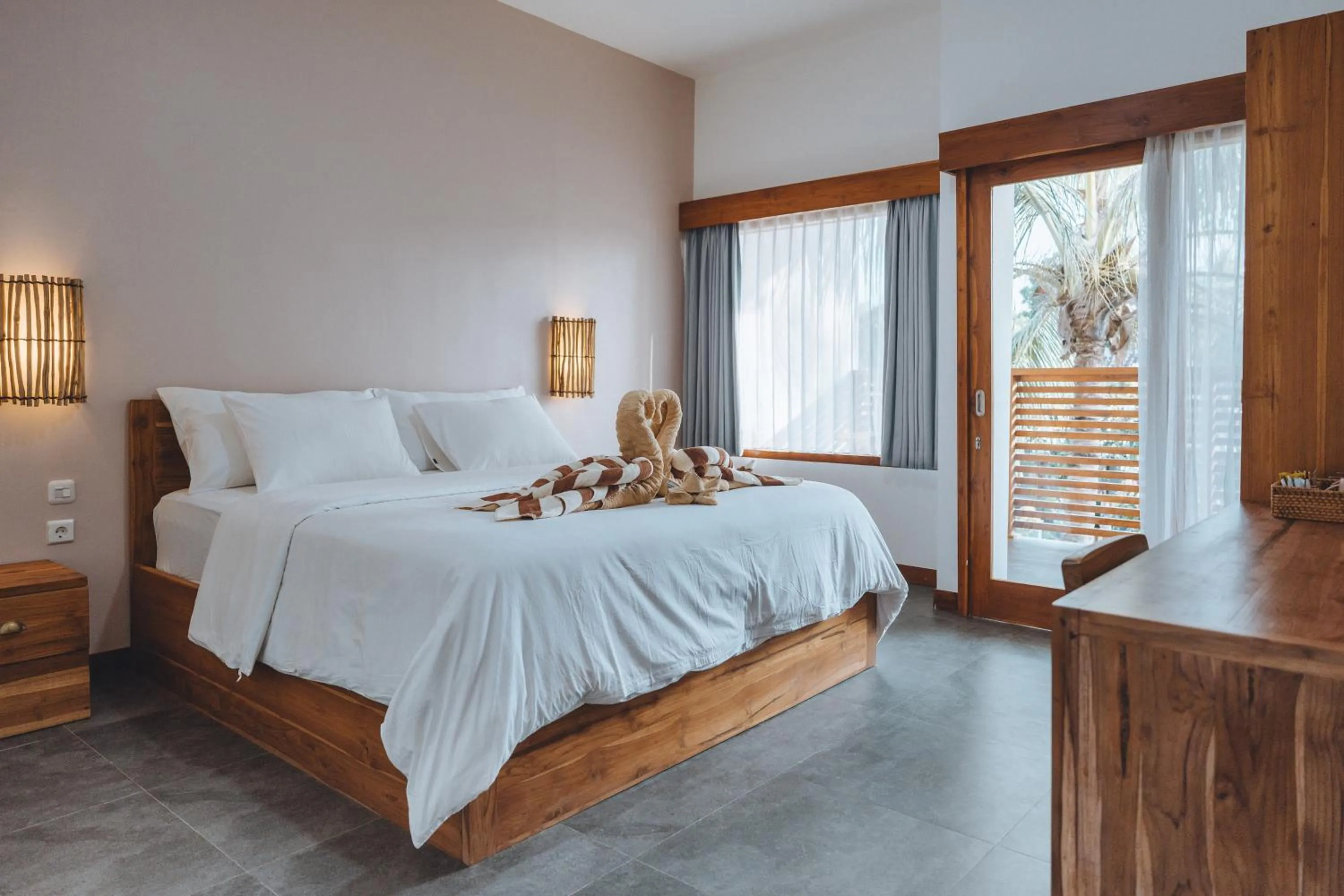 Bed in Blue Marlin Dive Gili Air