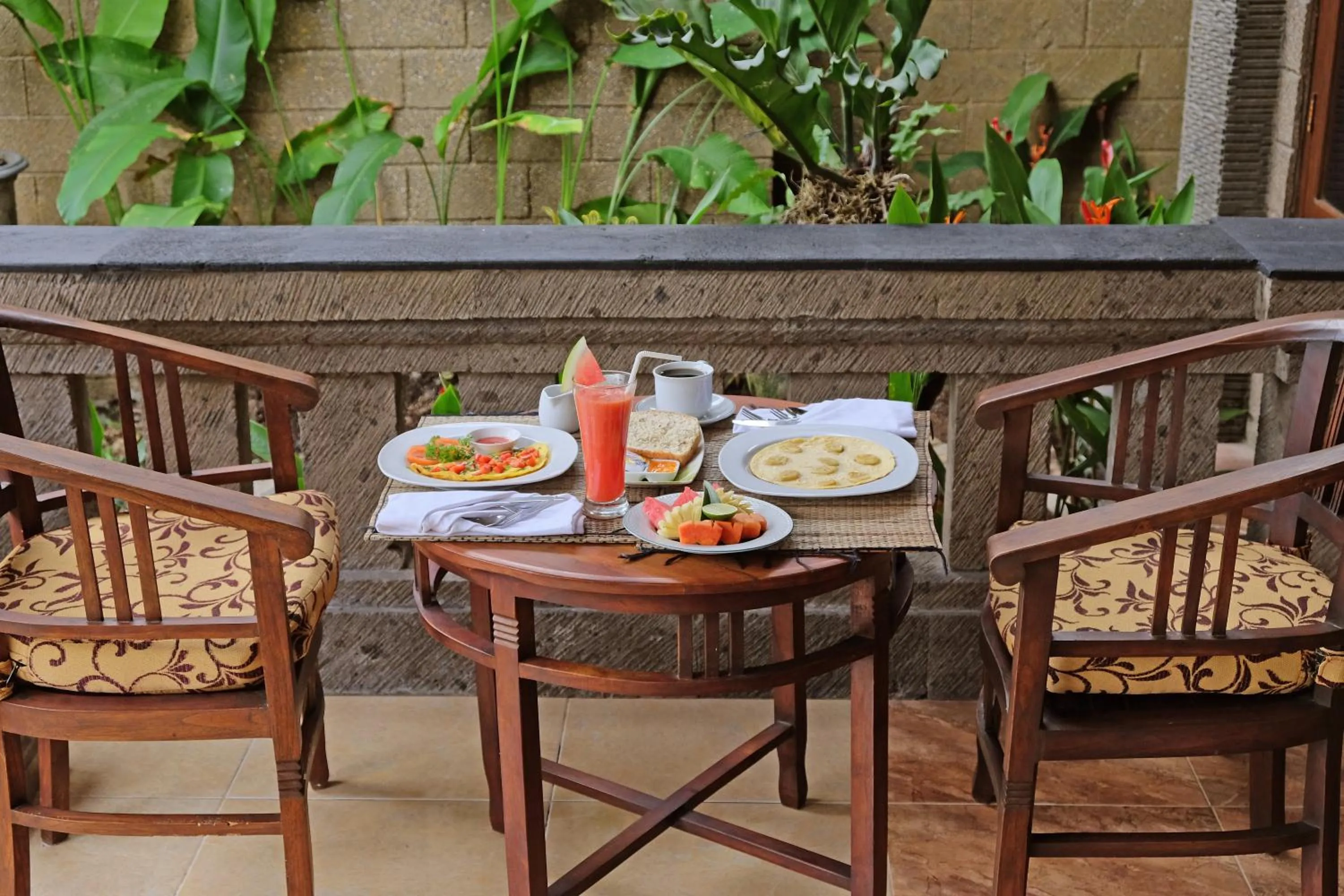 Continental breakfast in Ashanti Villa Ubud