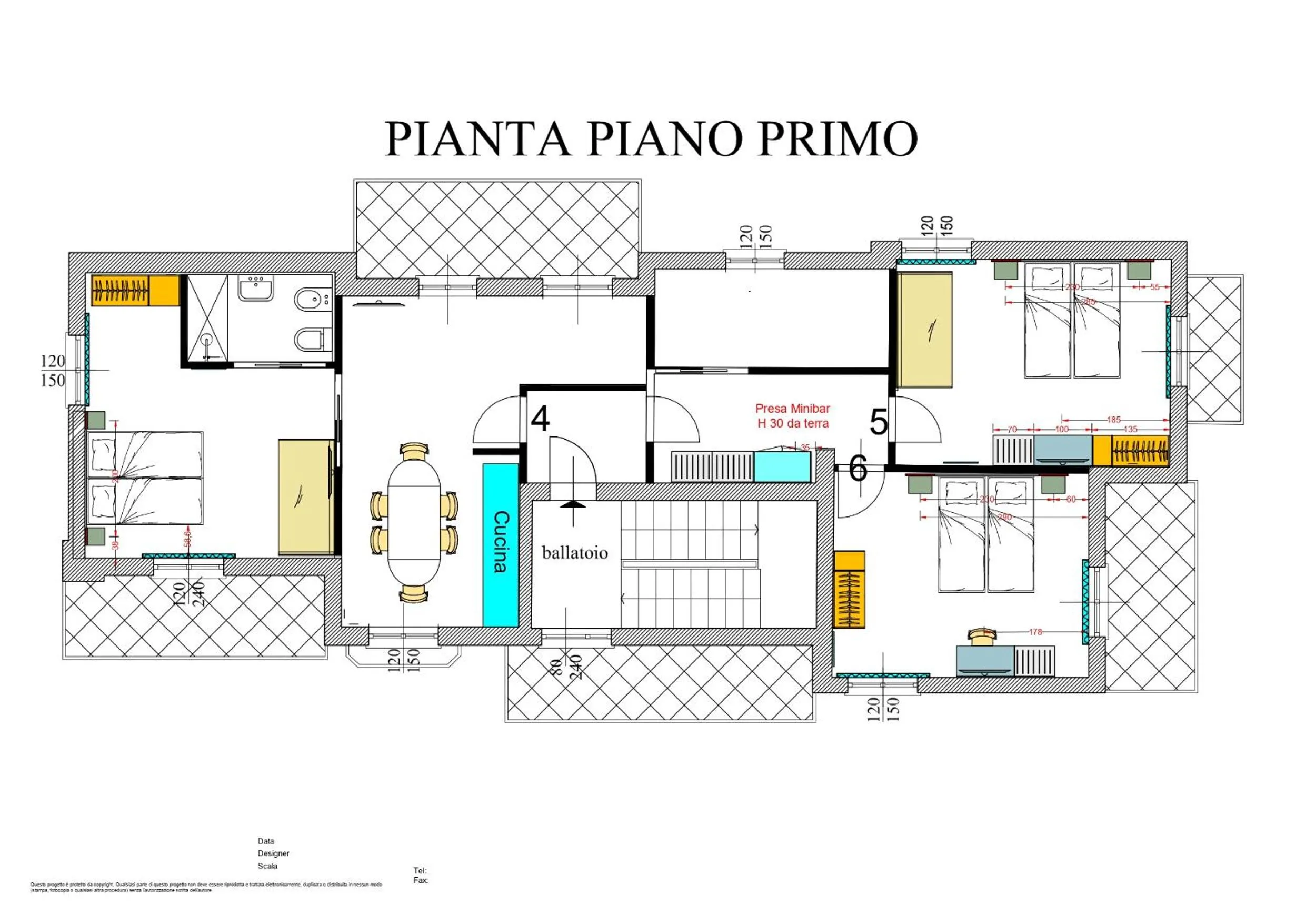 Floor plan in Hotel Arya by Mauro