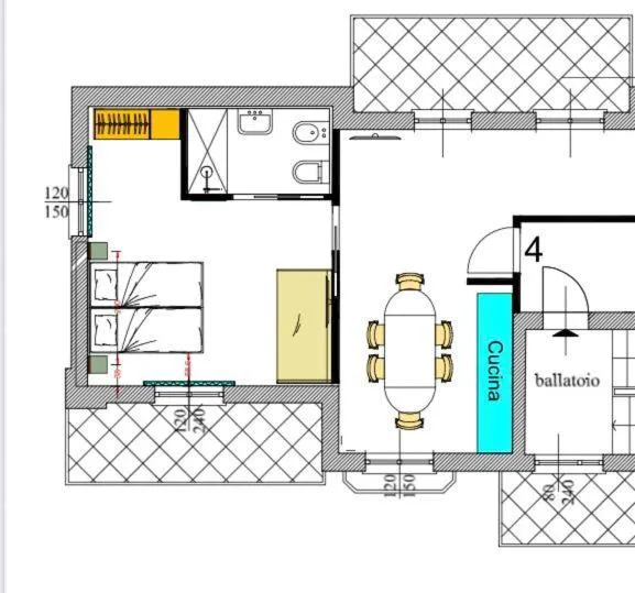 Floor plan in Hotel Arya by Mauro