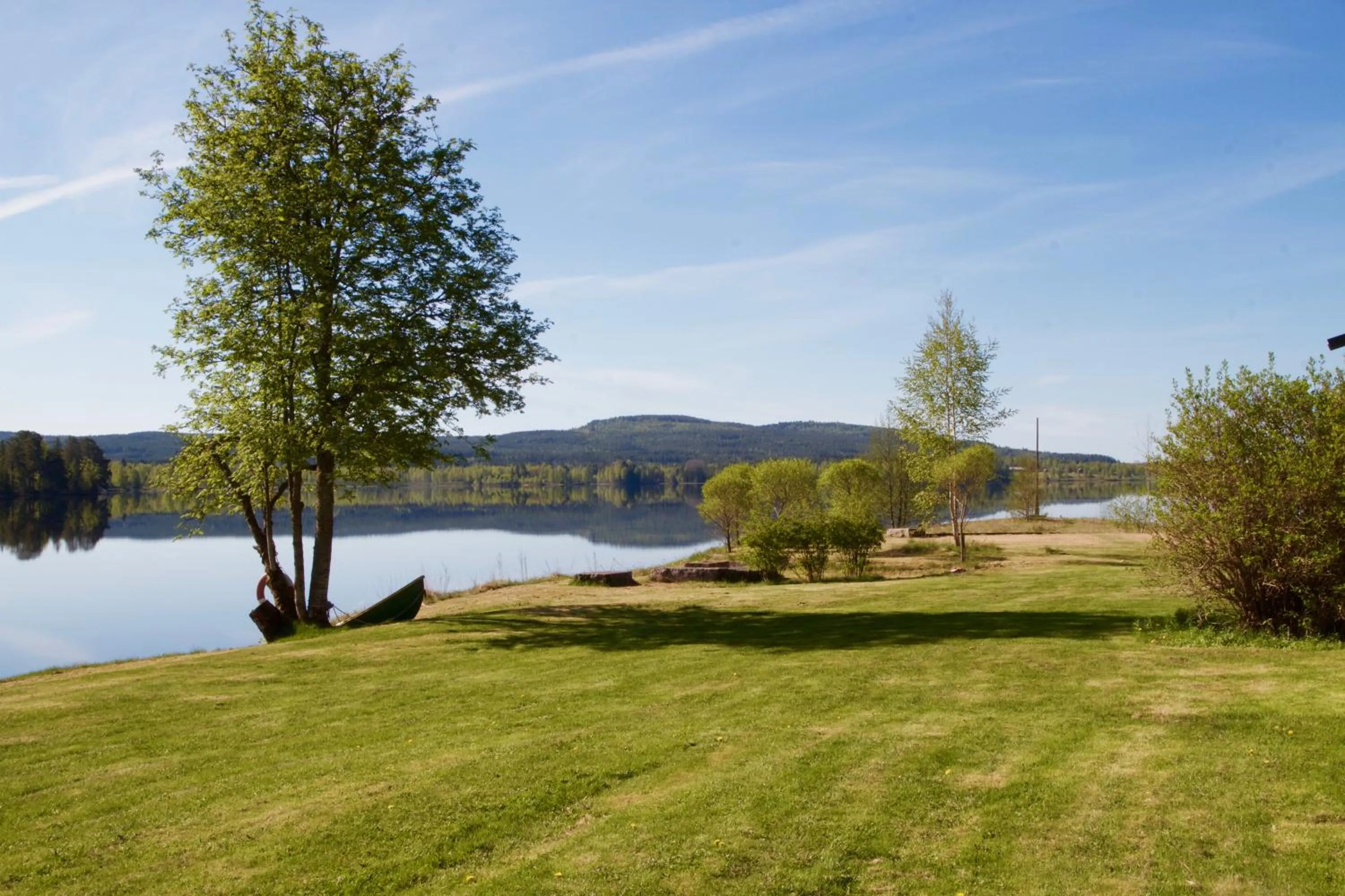 Garden view in THE LODGE Torsby