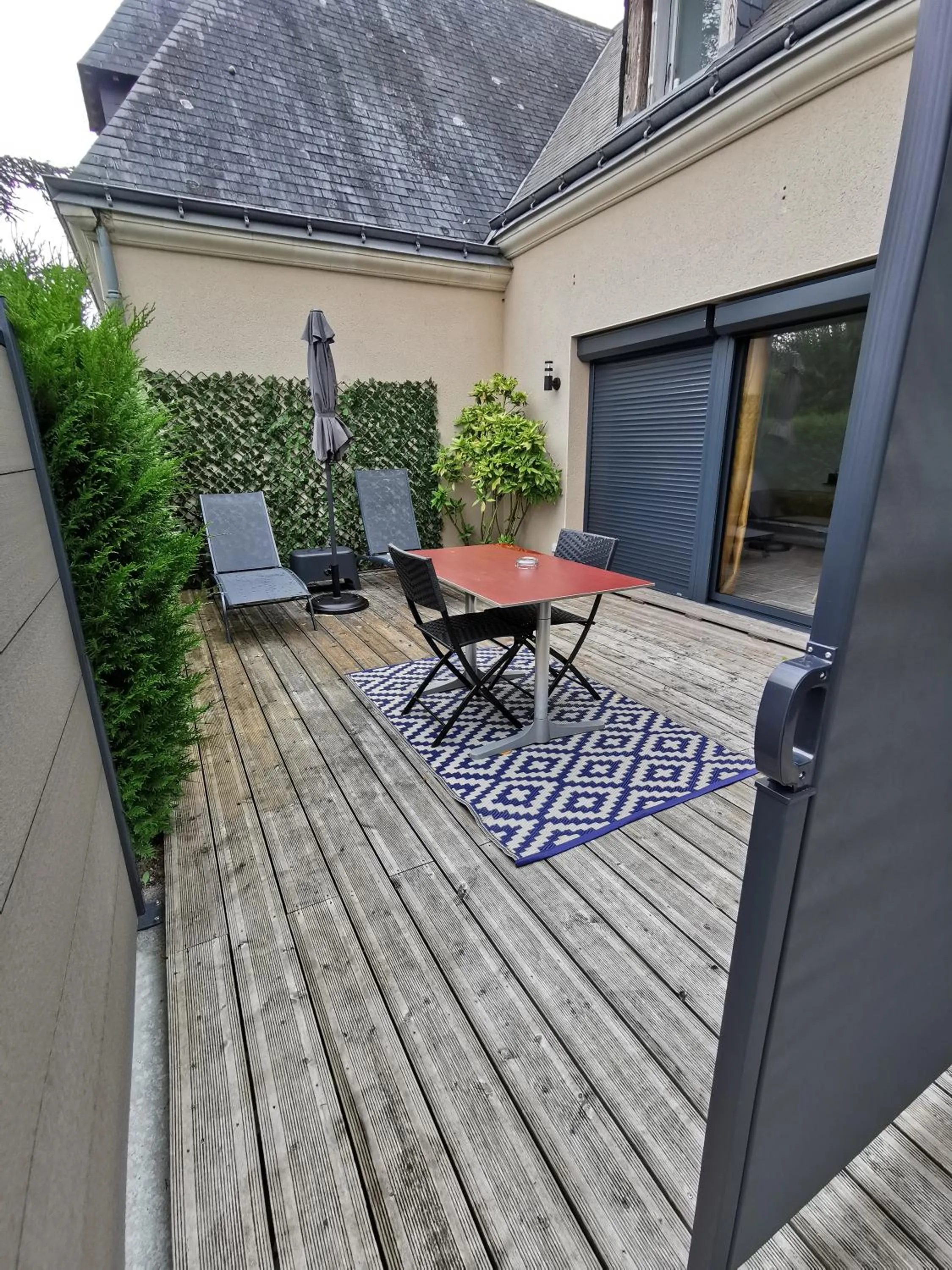 Patio in Les Terrasses de Saumur - Hôtel & Appartements - Restaurant & Spa (Logis)