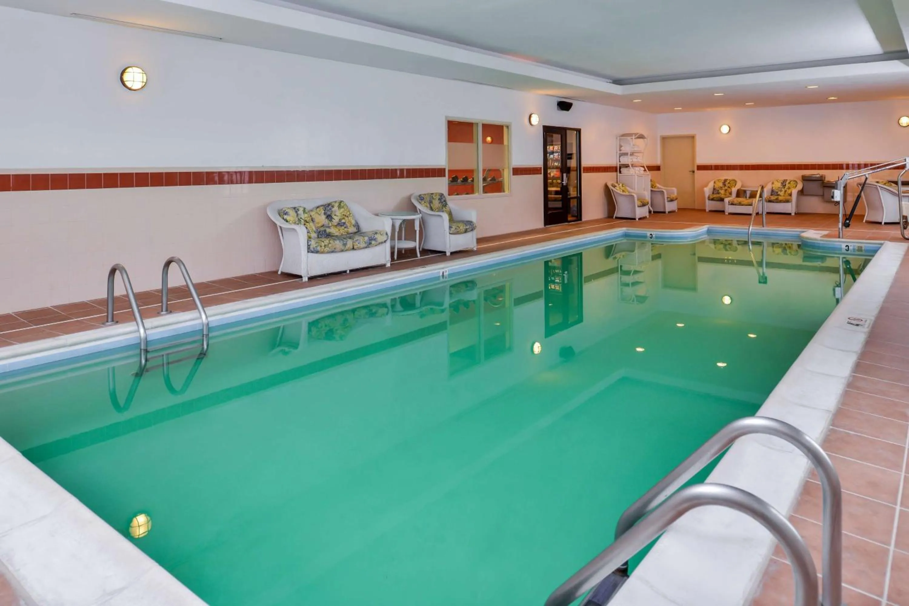 Pool view in Hampton Inn Emporia