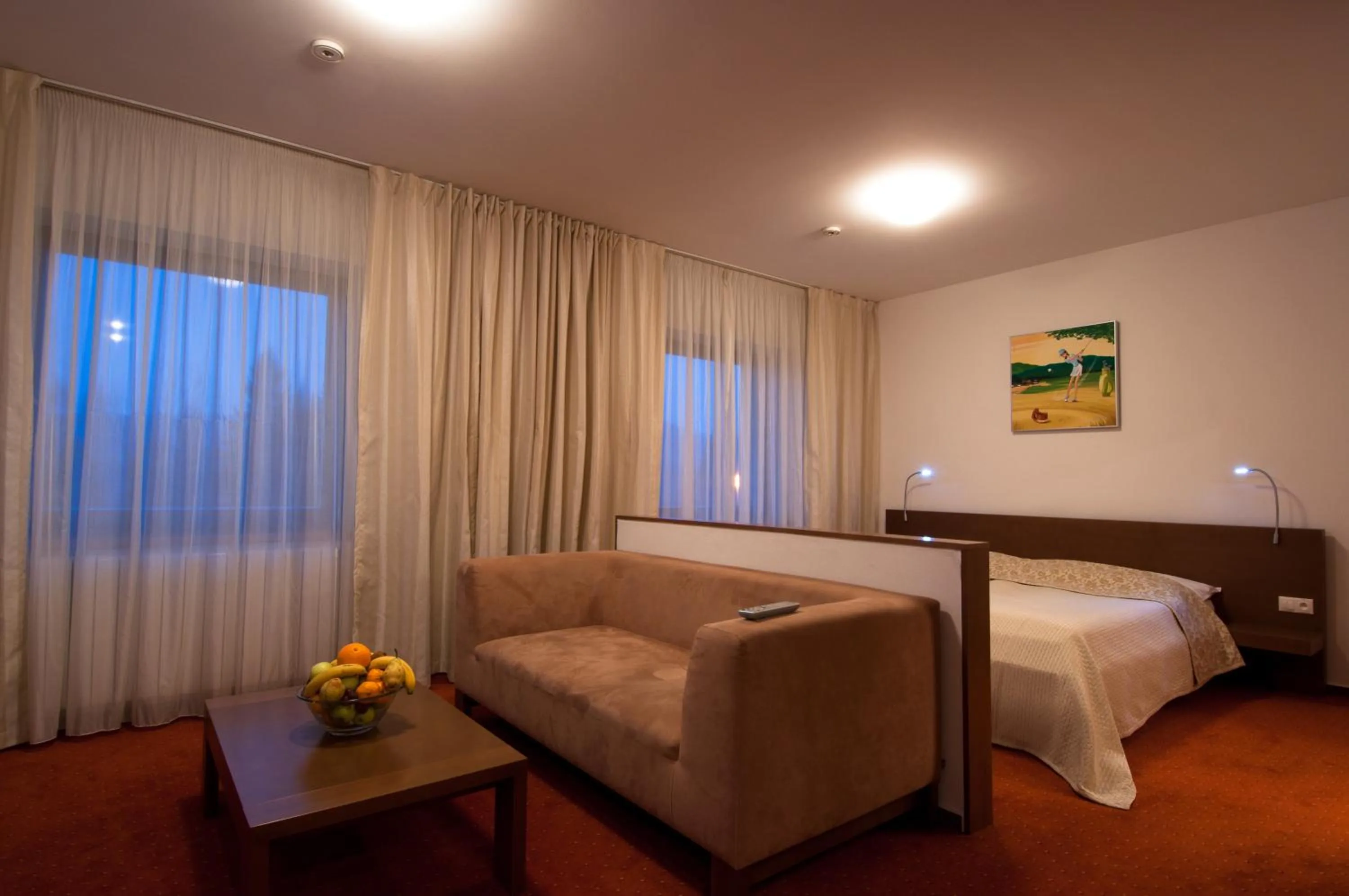 Living room, Bed in Hotel Stupka