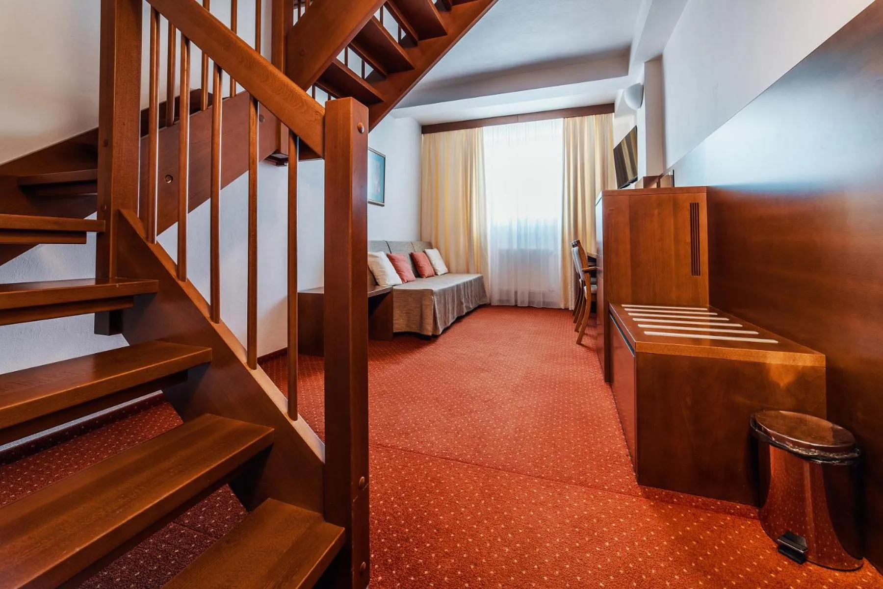 Living room, Bed in Hotel Stupka