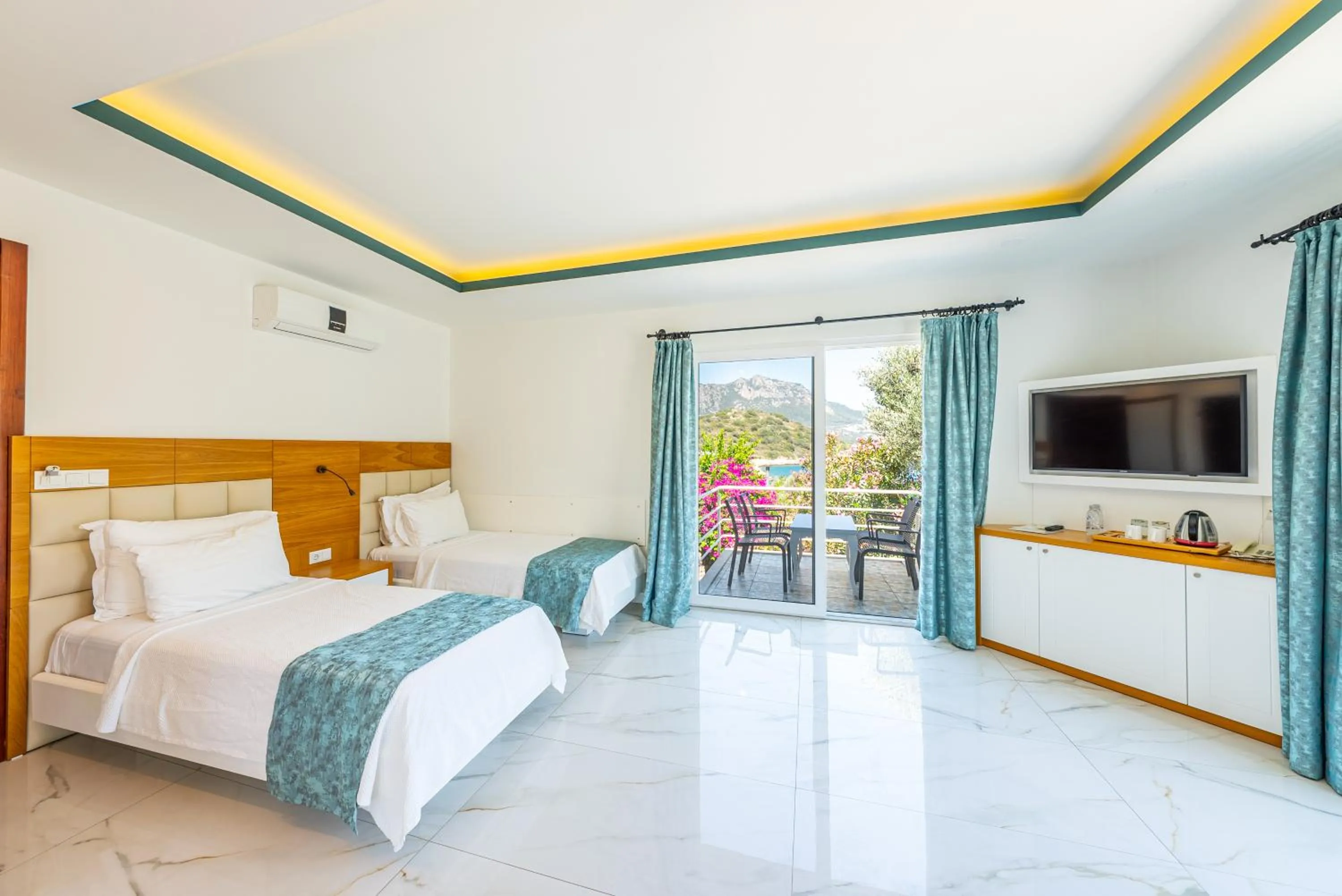 Bed in Blanca Beach Hotel