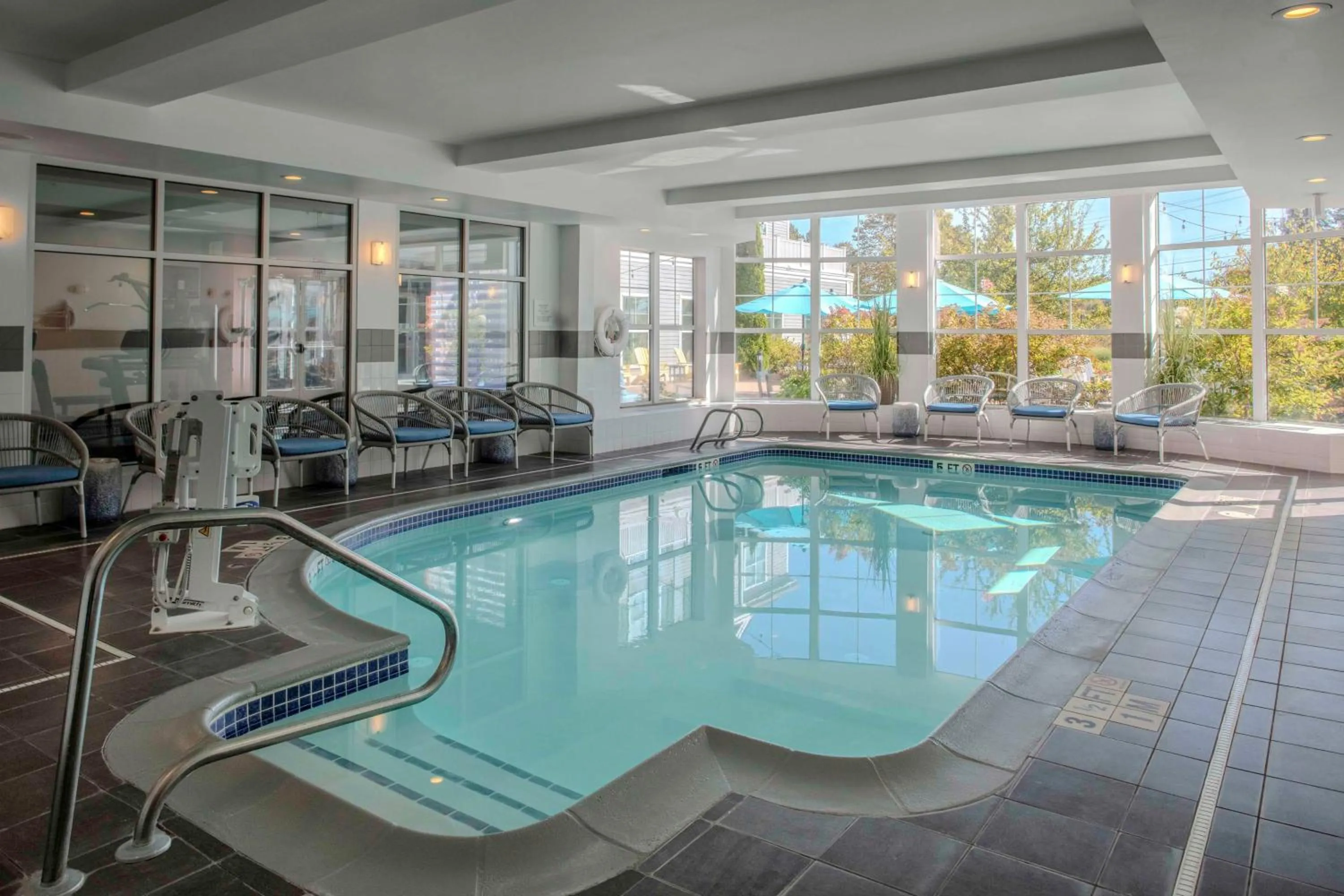 Pool view in Hilton Garden Inn Freeport Downtown