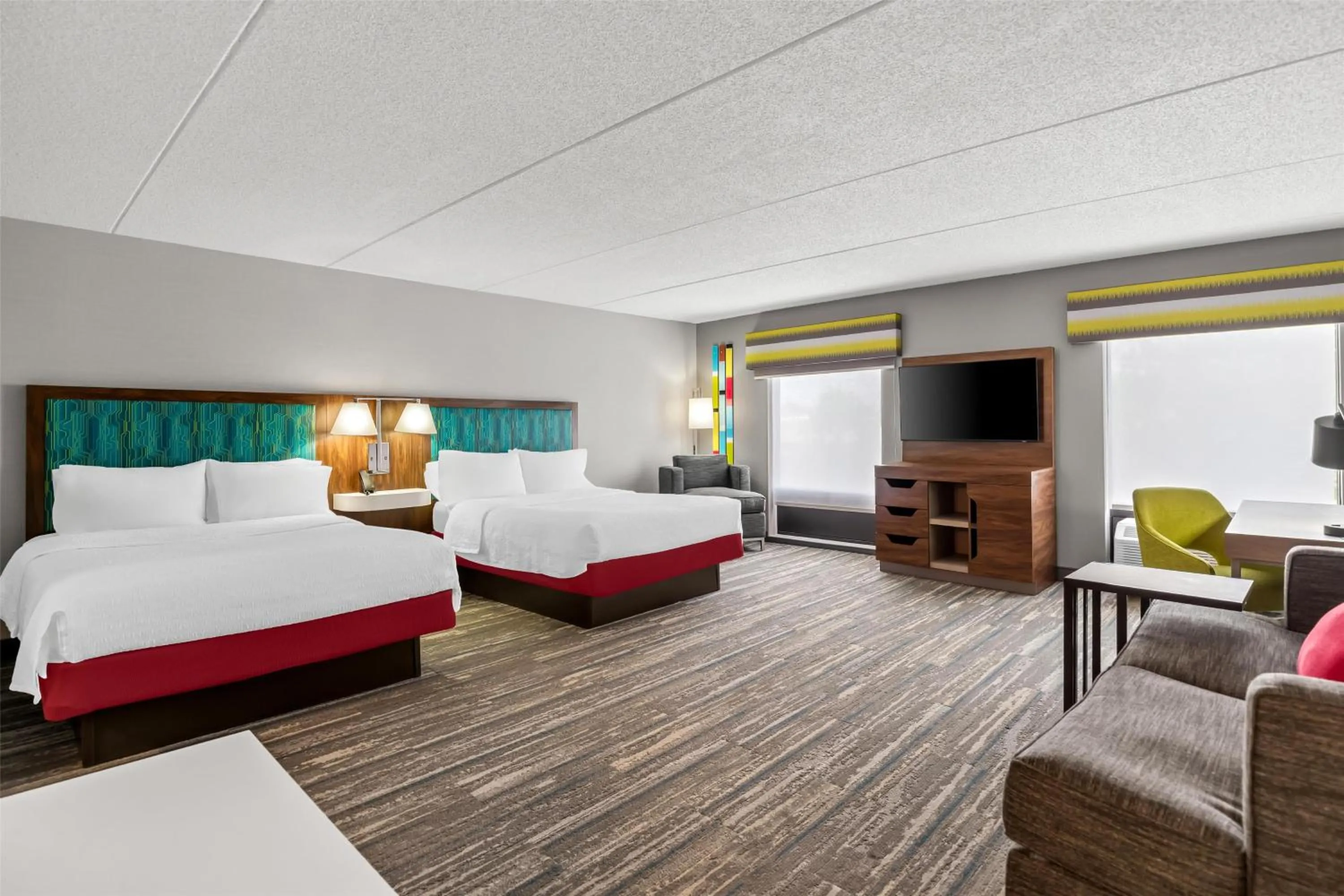 Living room, Bed in Hampton Inn & Suites Richmond/Virginia Center