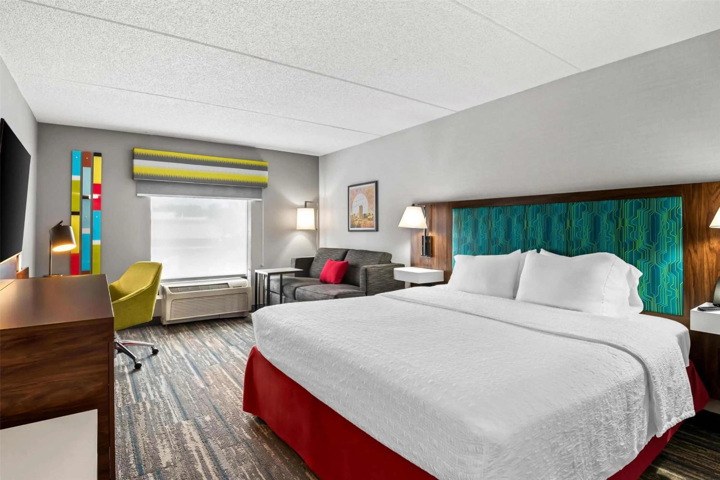 Living room, Bed in Hampton Inn & Suites Richmond/Virginia Center