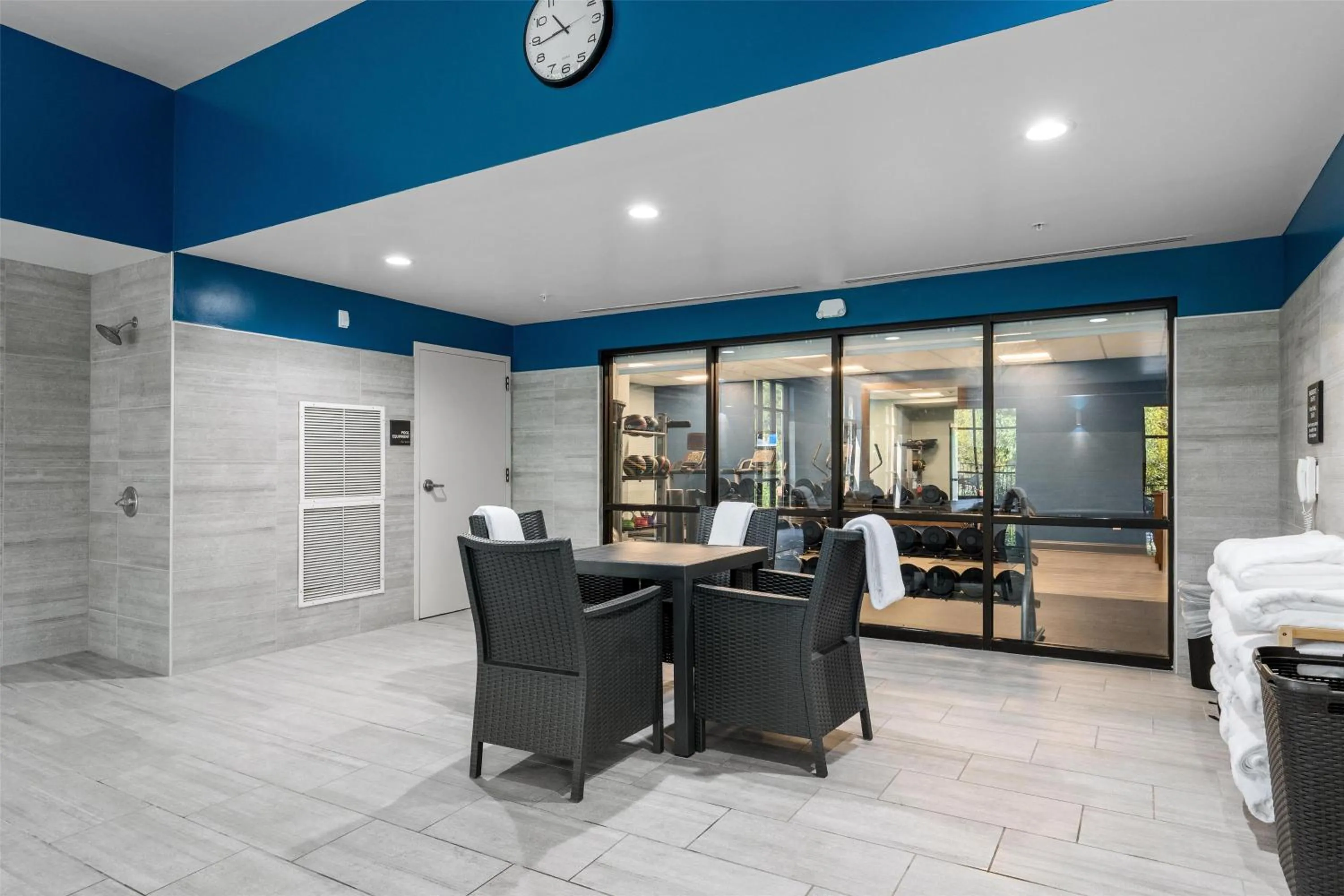 Pool view in Hampton Inn Front Royal