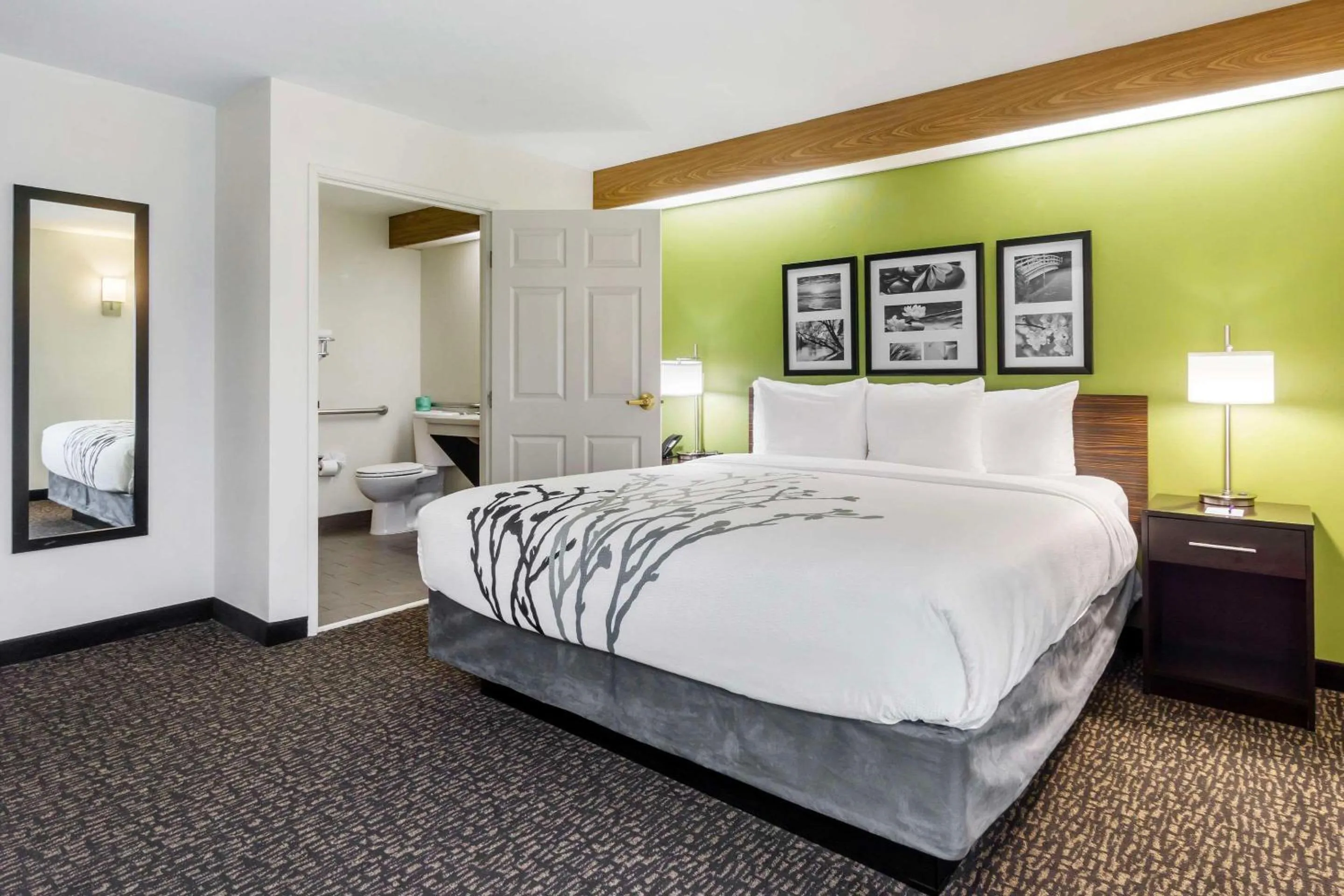 Bedroom, Bed in Sleep Inn Sea Tac Airport