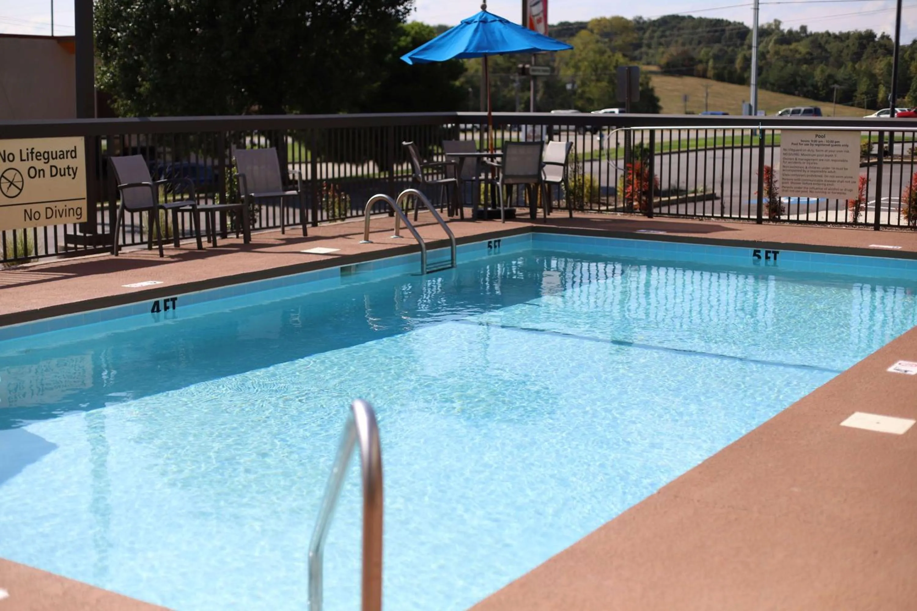 Pool view in Hampton Inn Greeneville