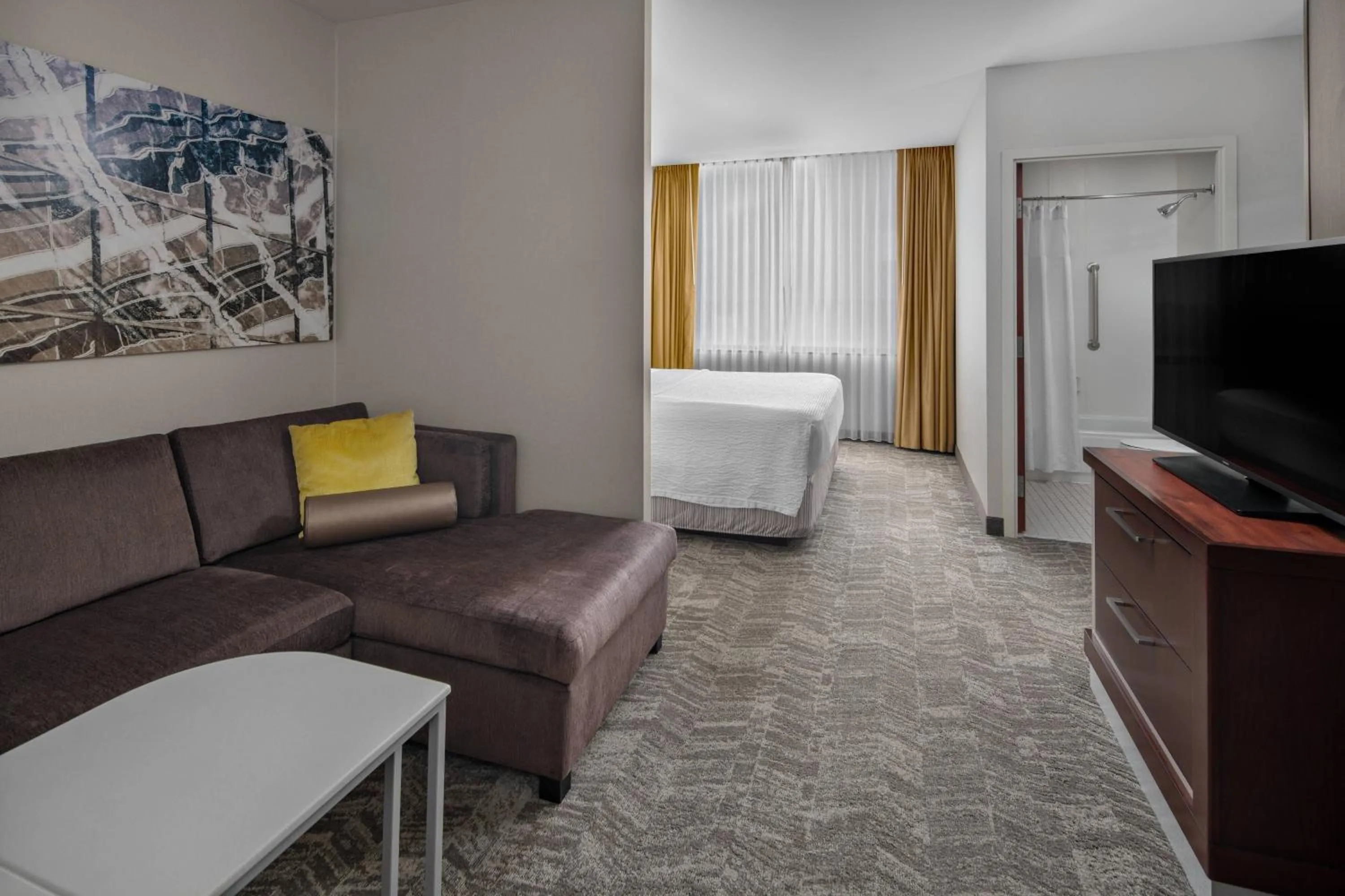 Photo of the whole room, Bed in SpringHill Suites by Marriott Chicago O'Hare