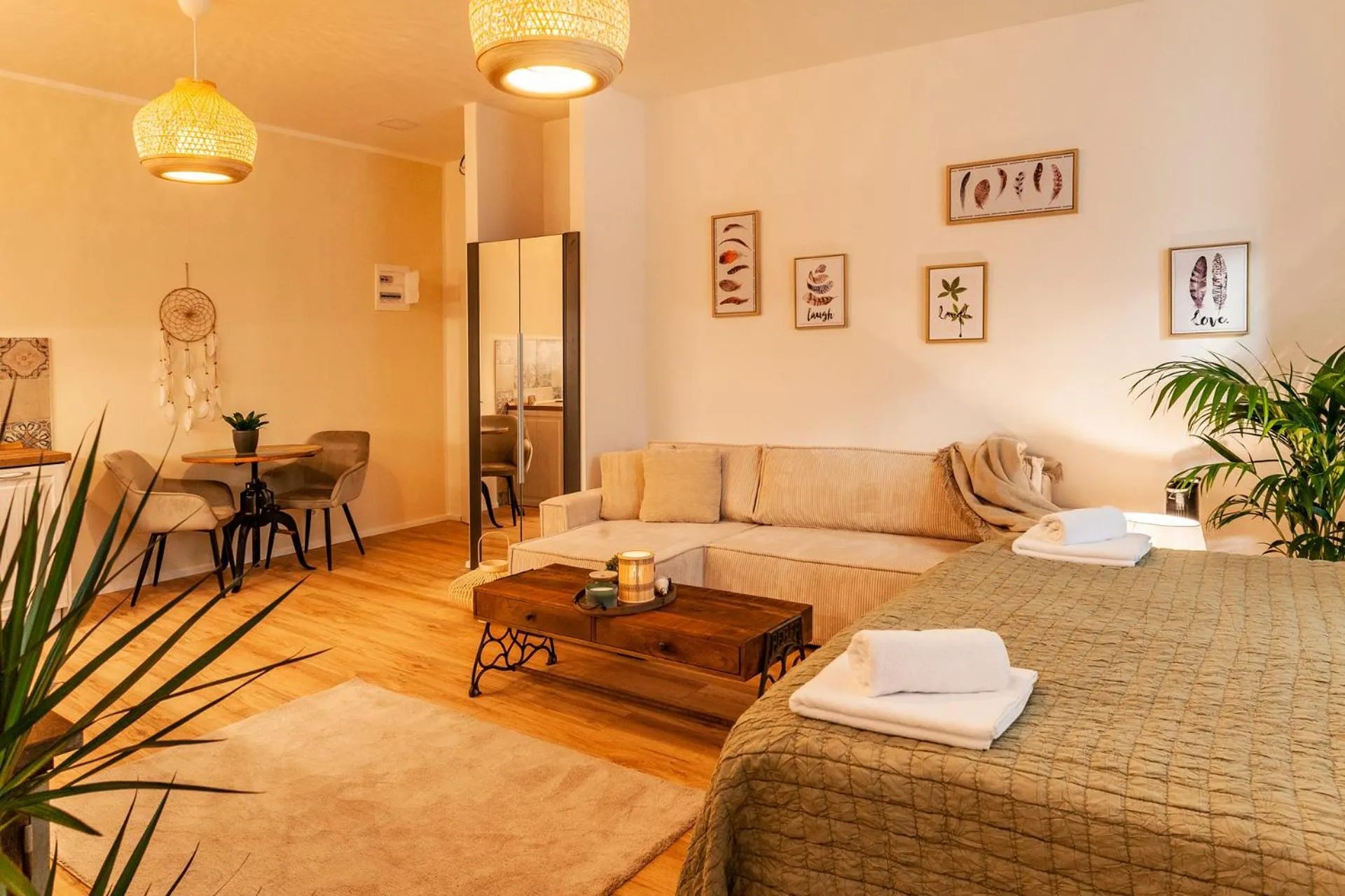 Bed in STING Boutique Apartments