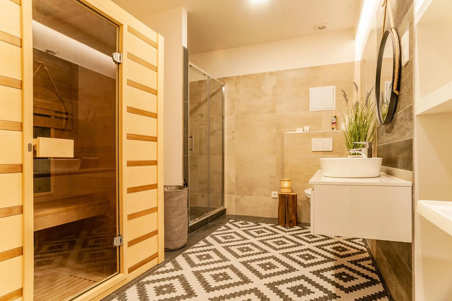 Sauna in STING Boutique Apartments