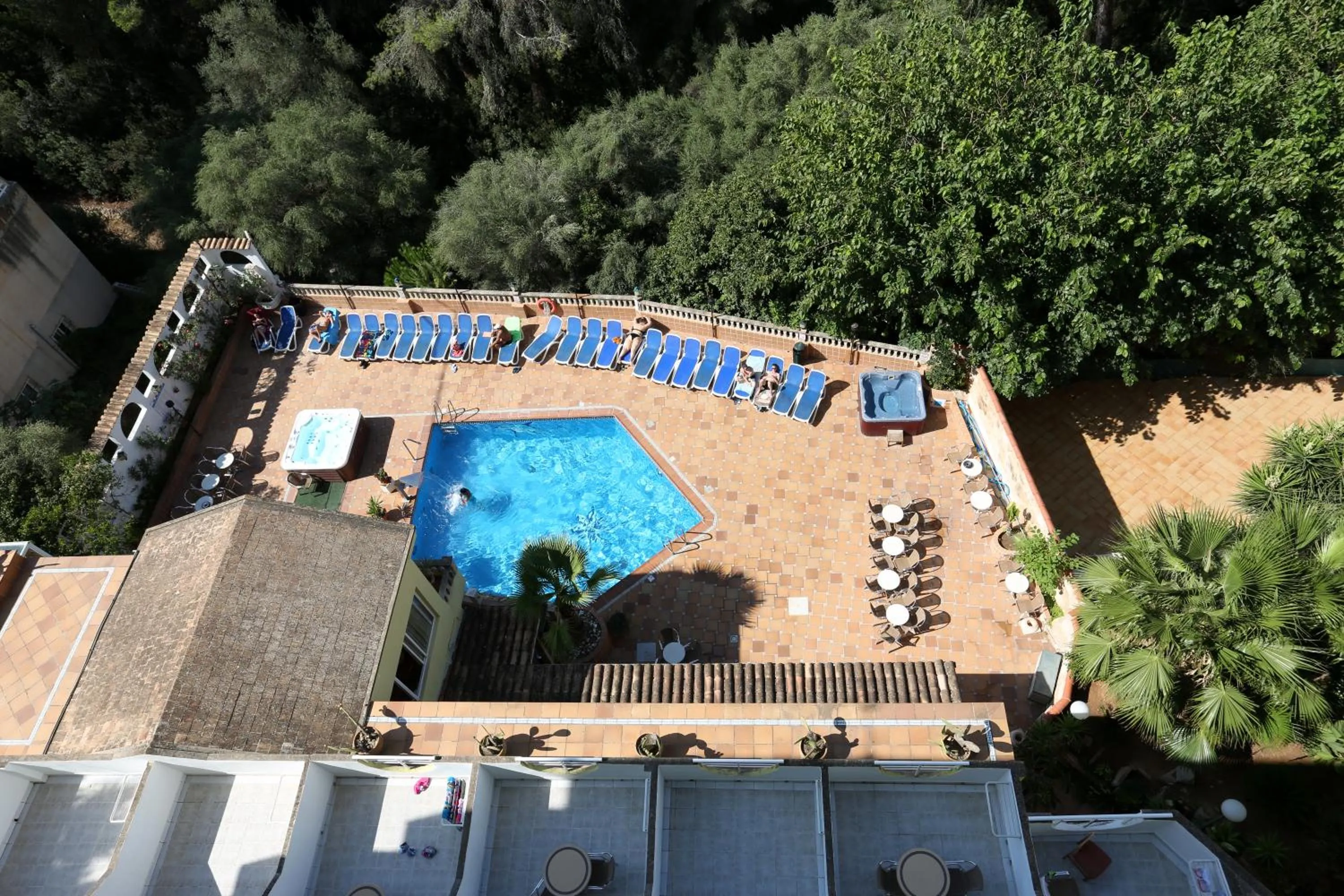 Pool view in Hotel Manaus