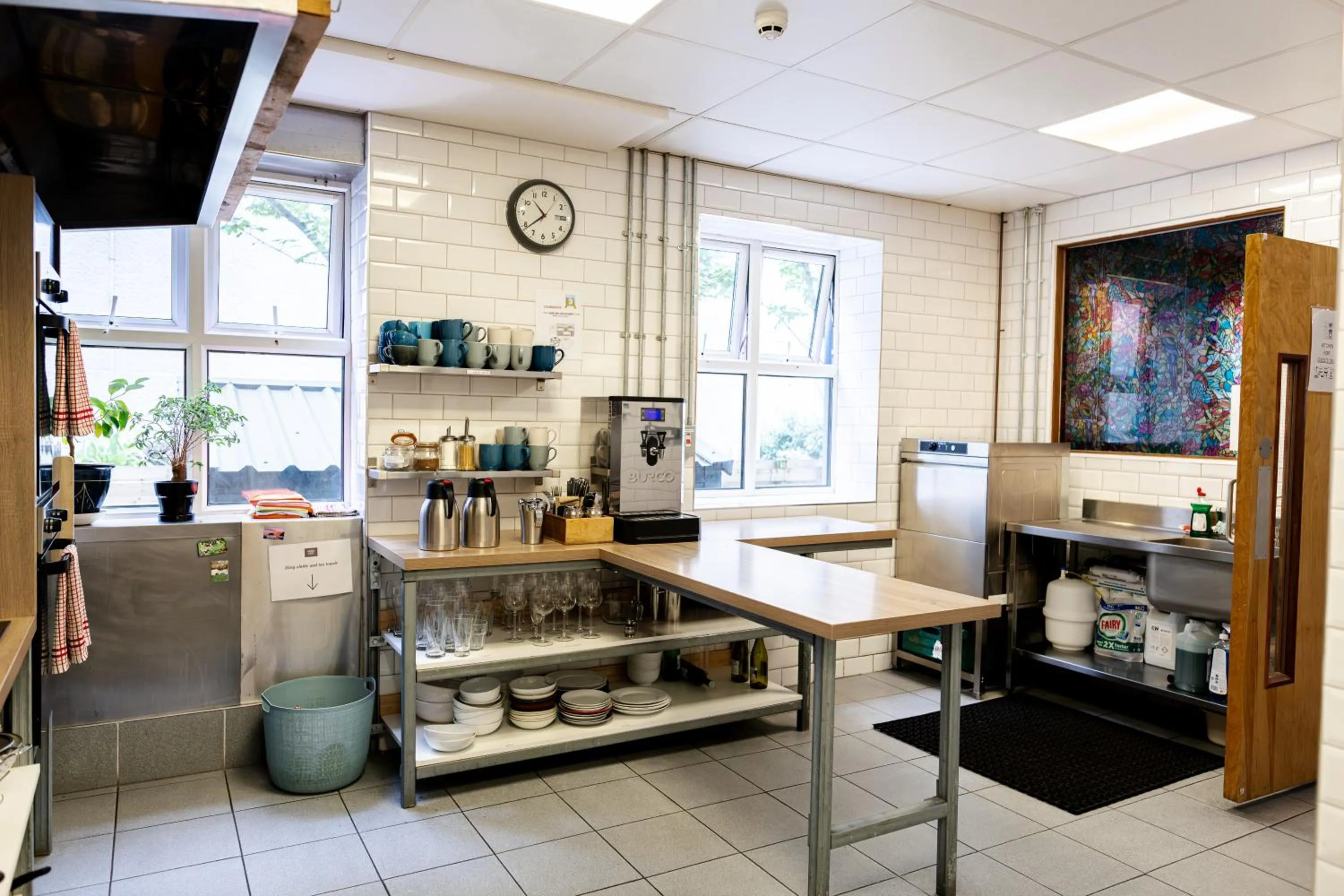 Communal kitchen in The Nest Boutique Hostel