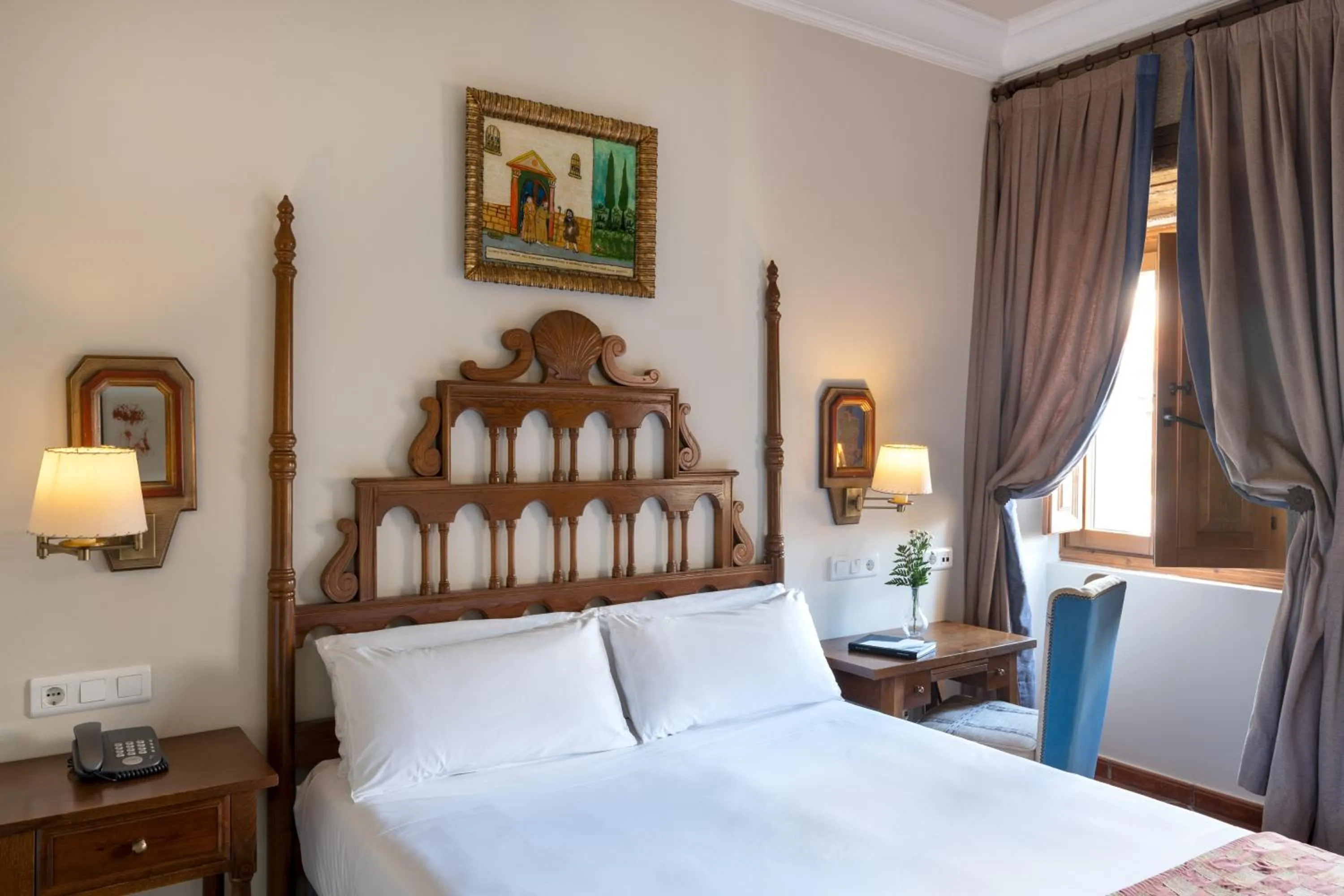 Bed in Parador de Sto. Domingo Bernardo de Fresneda