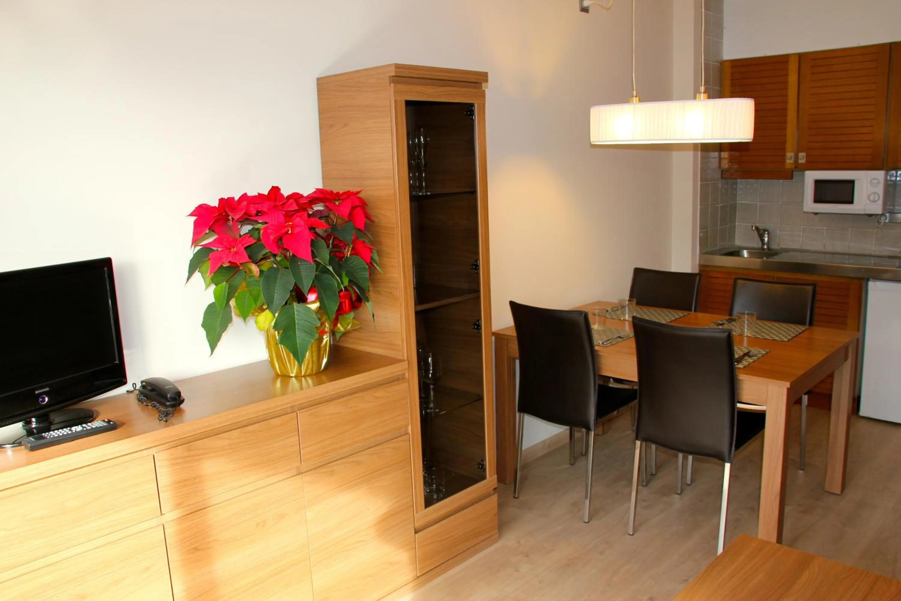 Kitchen or kitchenette in Aparthotel Golf Beach