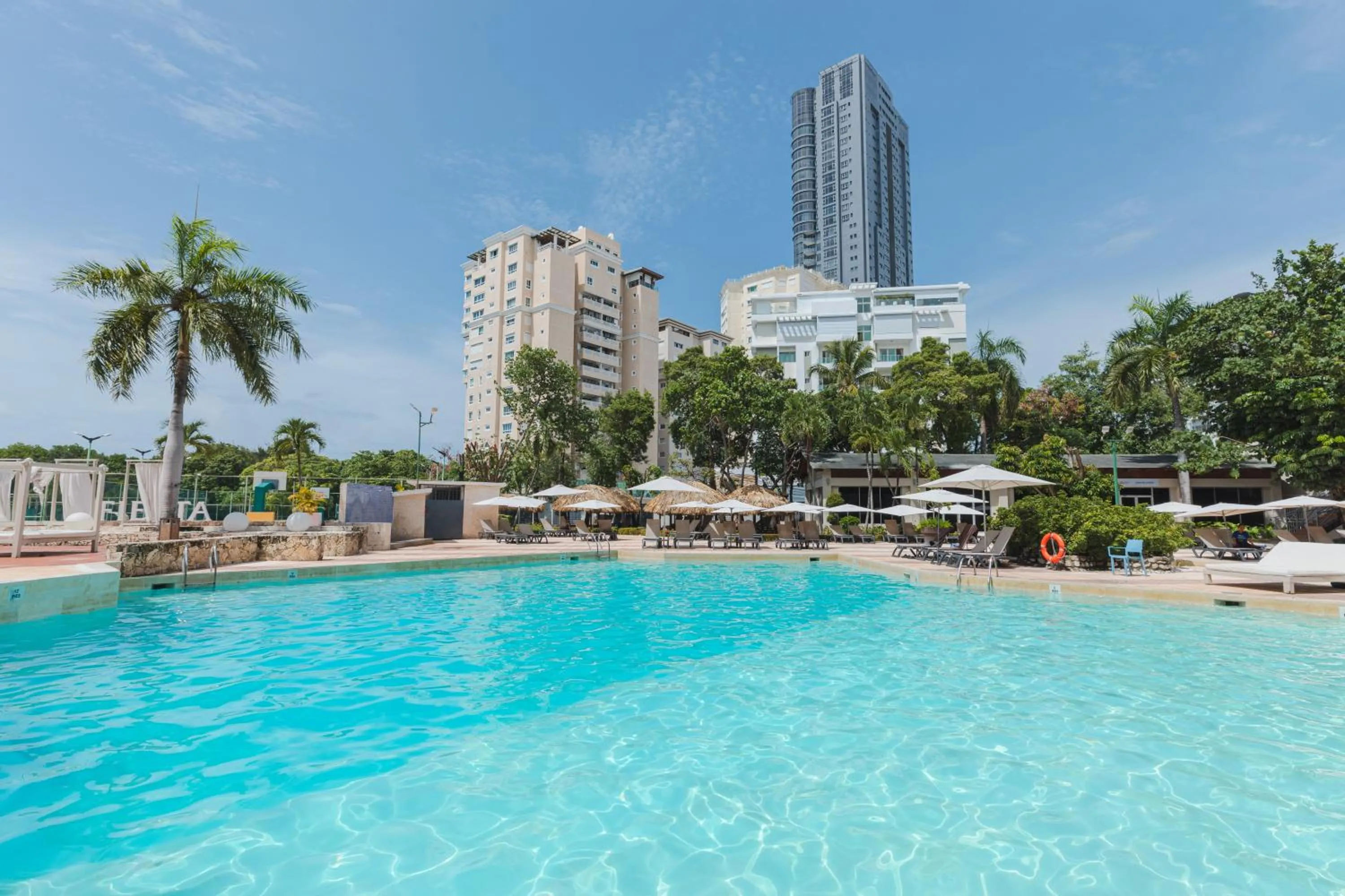 Pool view in Dominican Fiesta Hotel