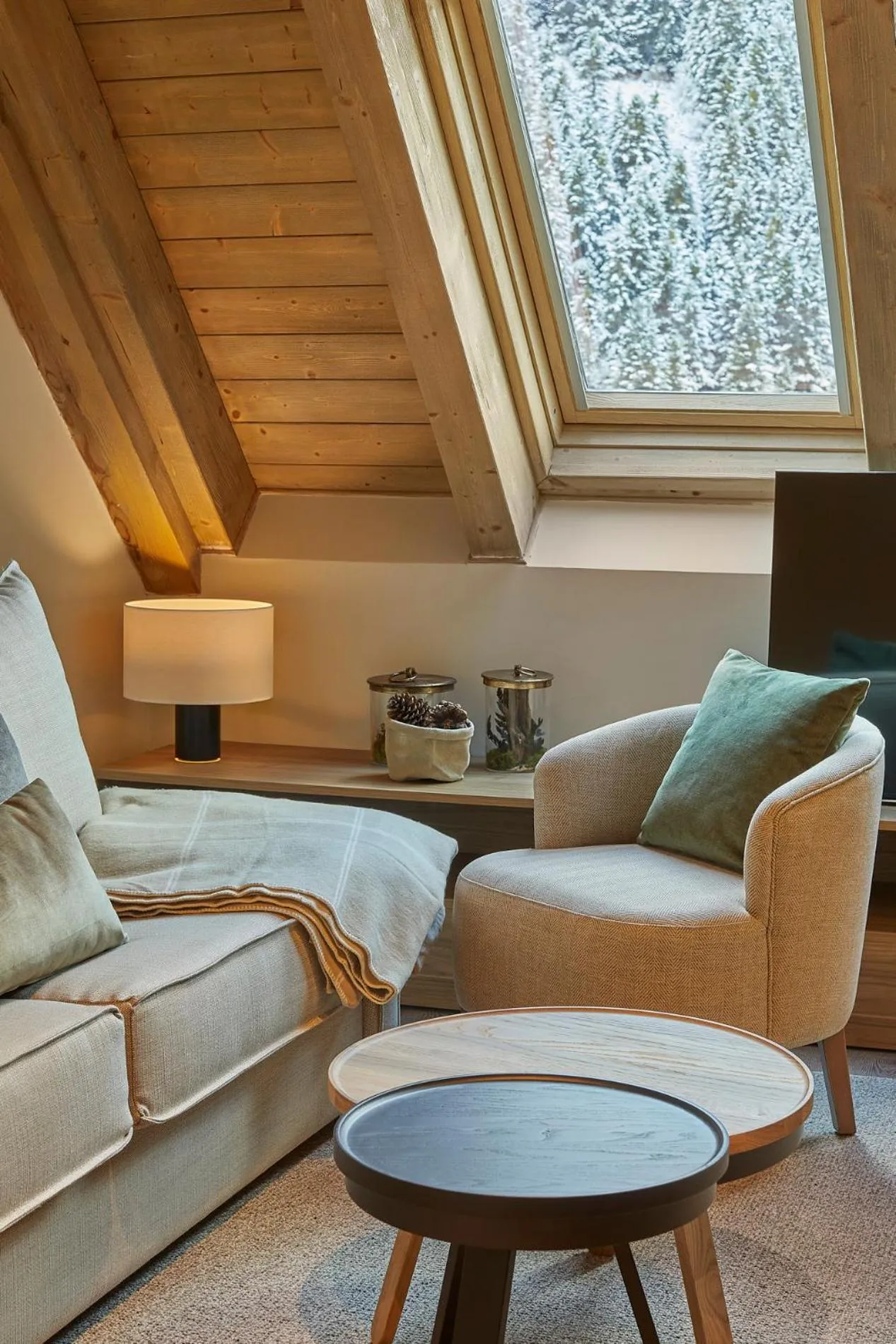 Living room in Hotel MIM Baqueira Luxury & SPA
