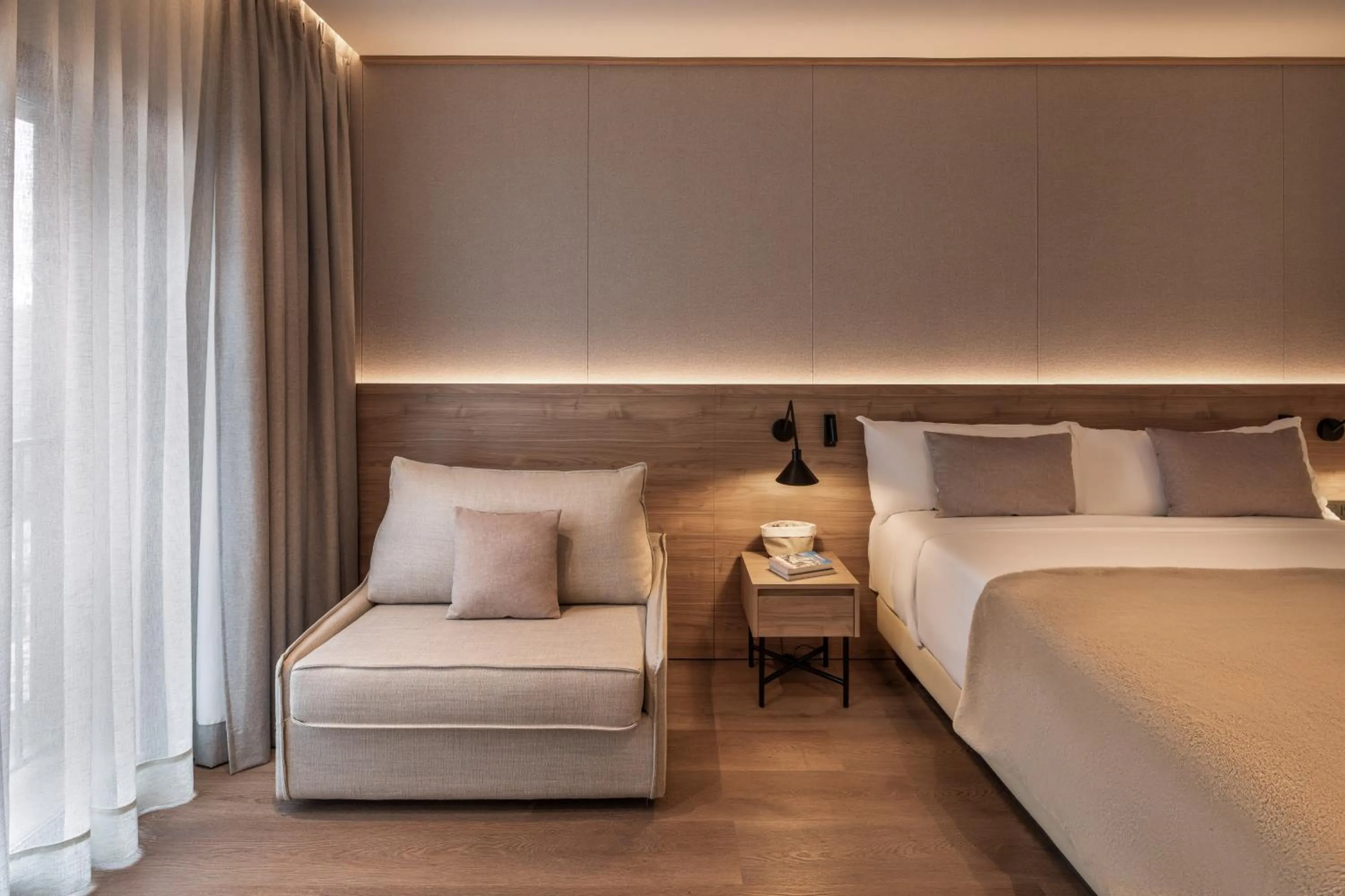 Bed in Hotel MIM Baqueira Luxury & SPA