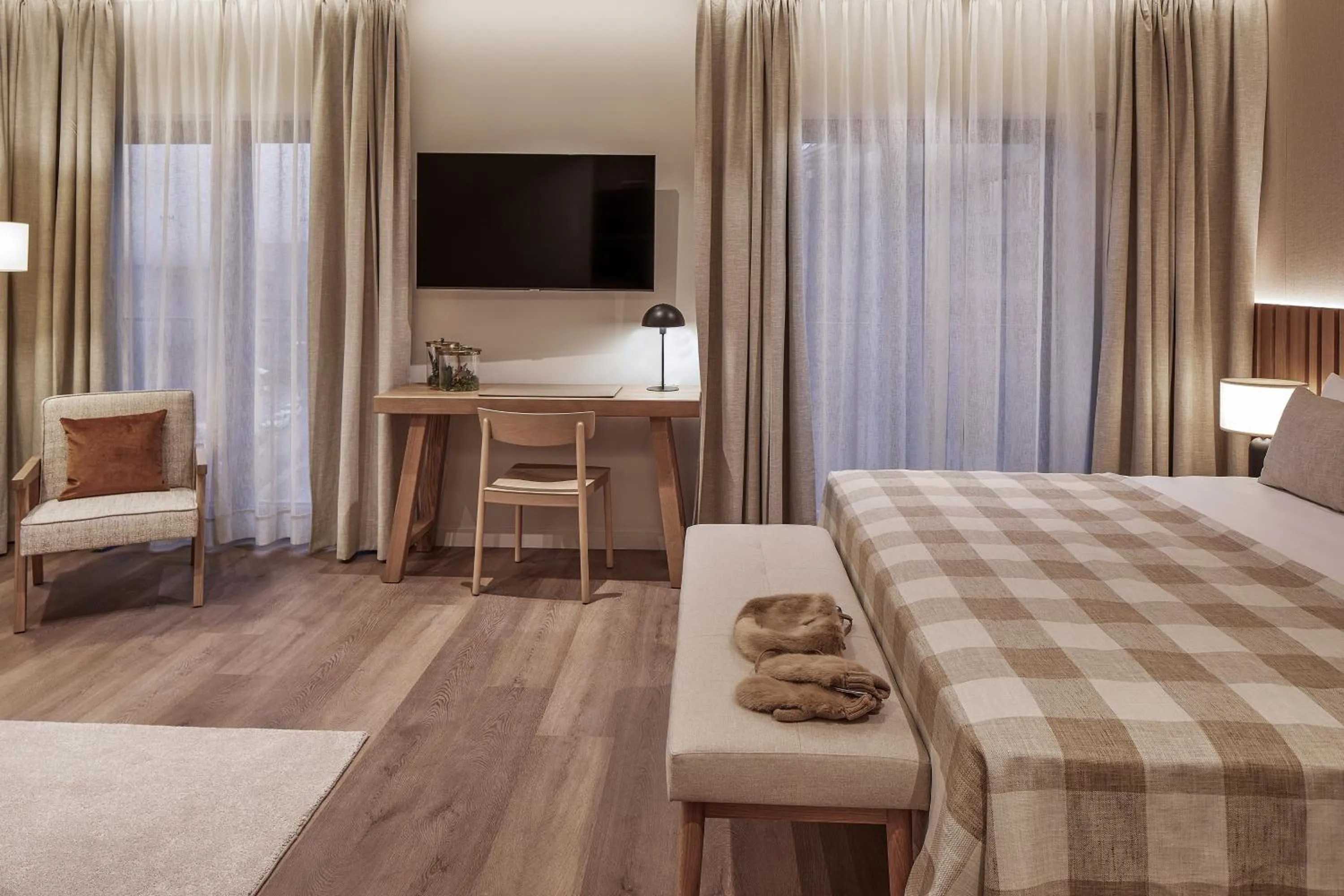 Bed in Hotel MIM Baqueira Luxury & SPA