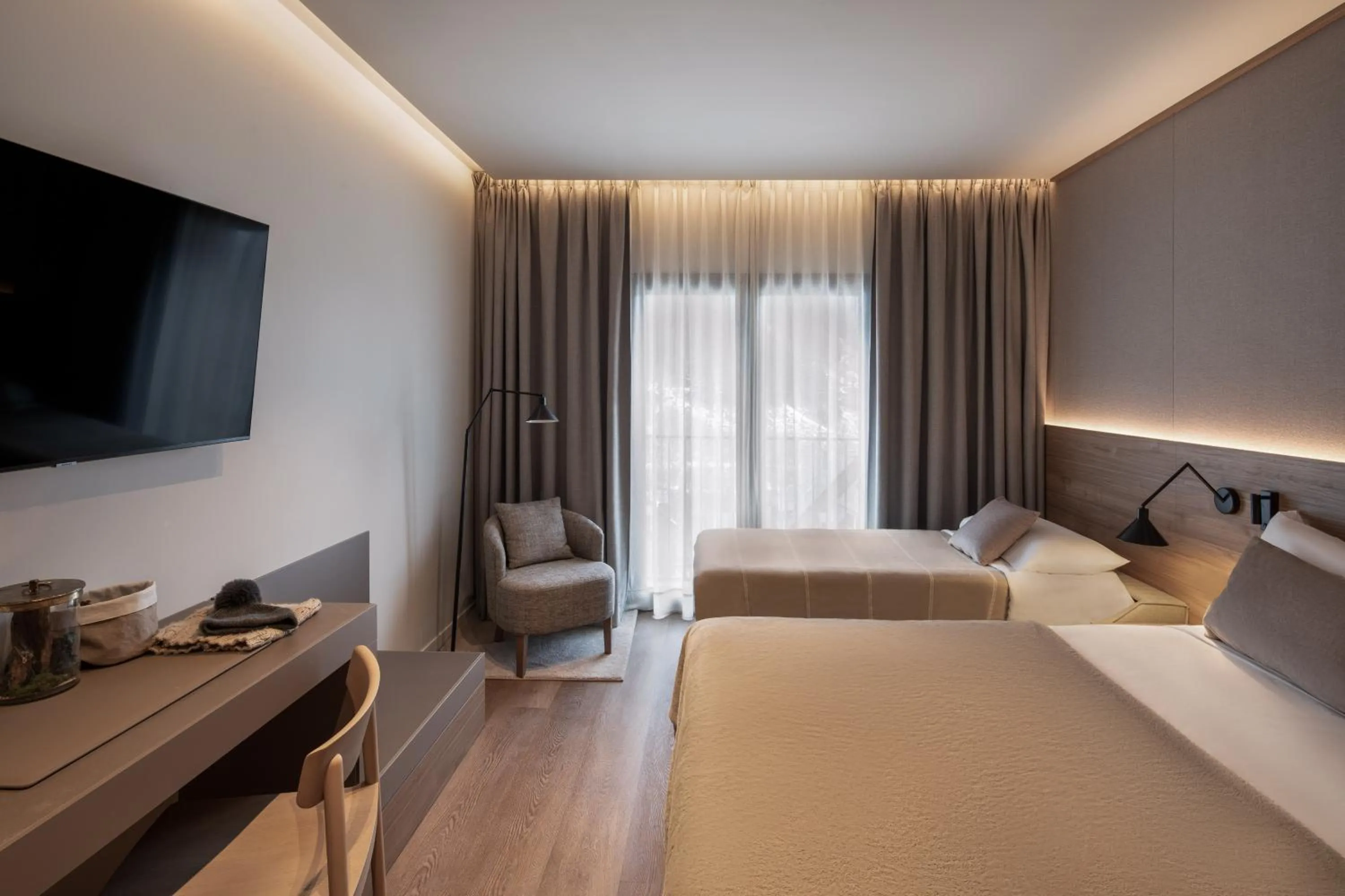 Bed in Hotel MIM Baqueira Luxury & SPA