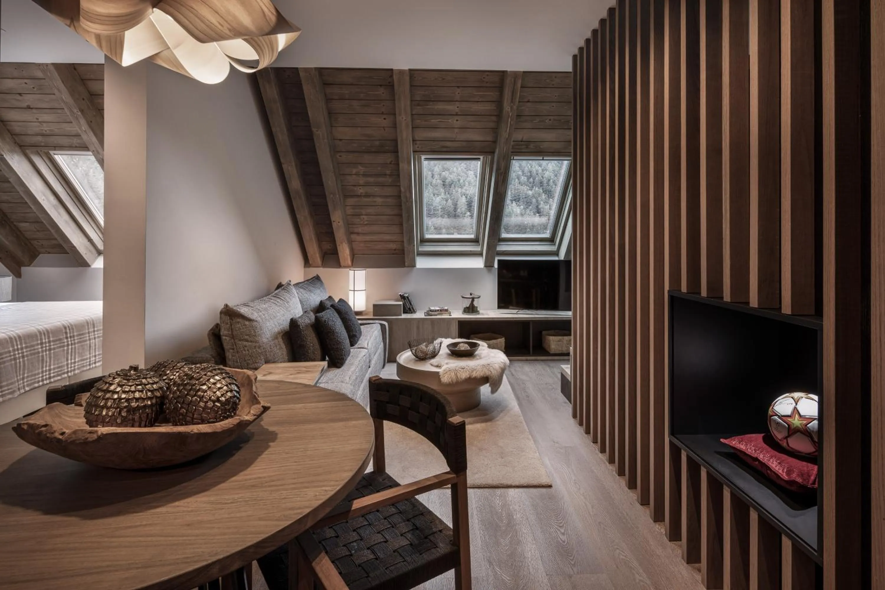 Living room in Hotel MIM Baqueira Luxury & SPA