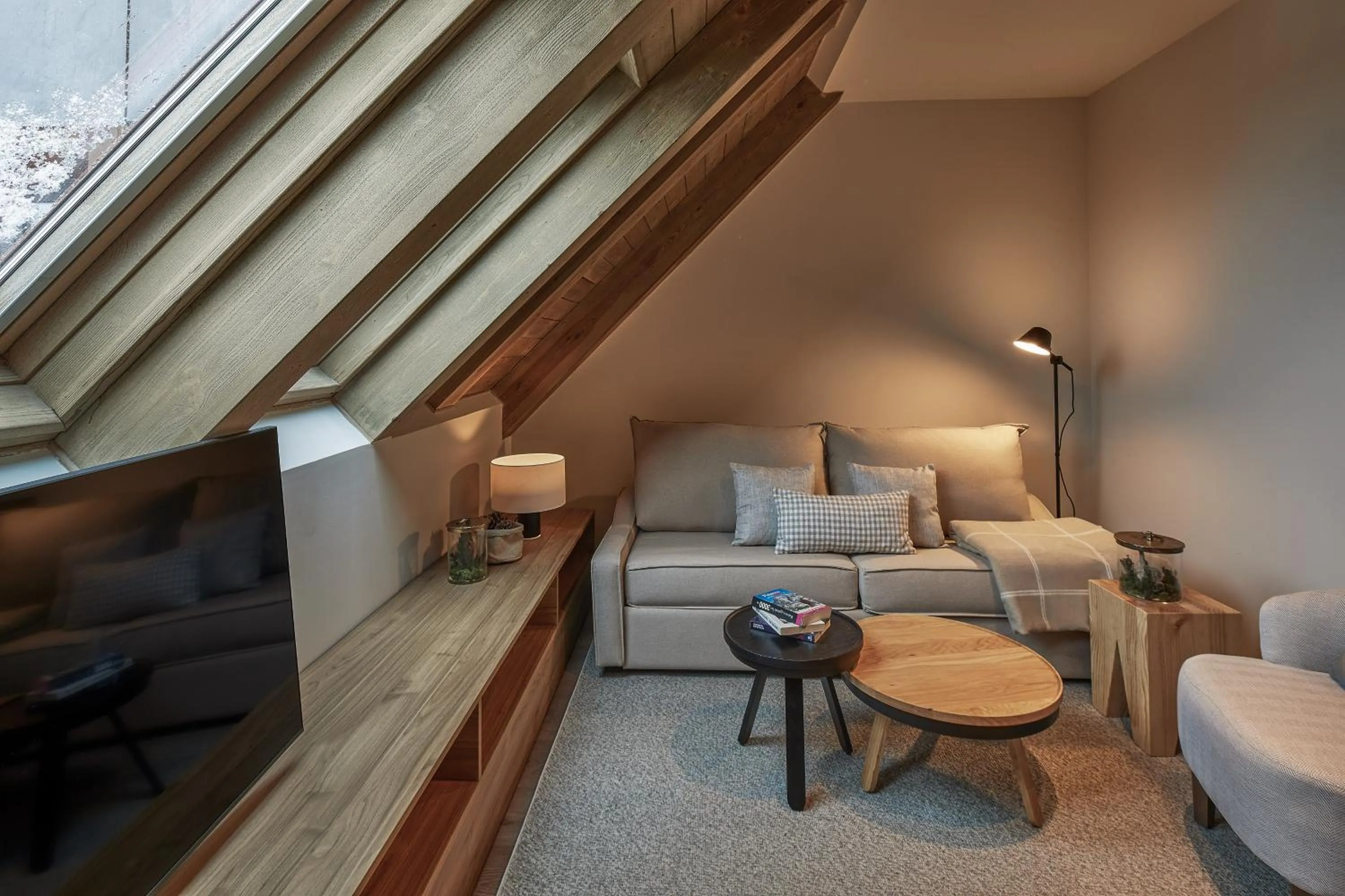 Living room in MIM Baqueira Member of Melia Collection