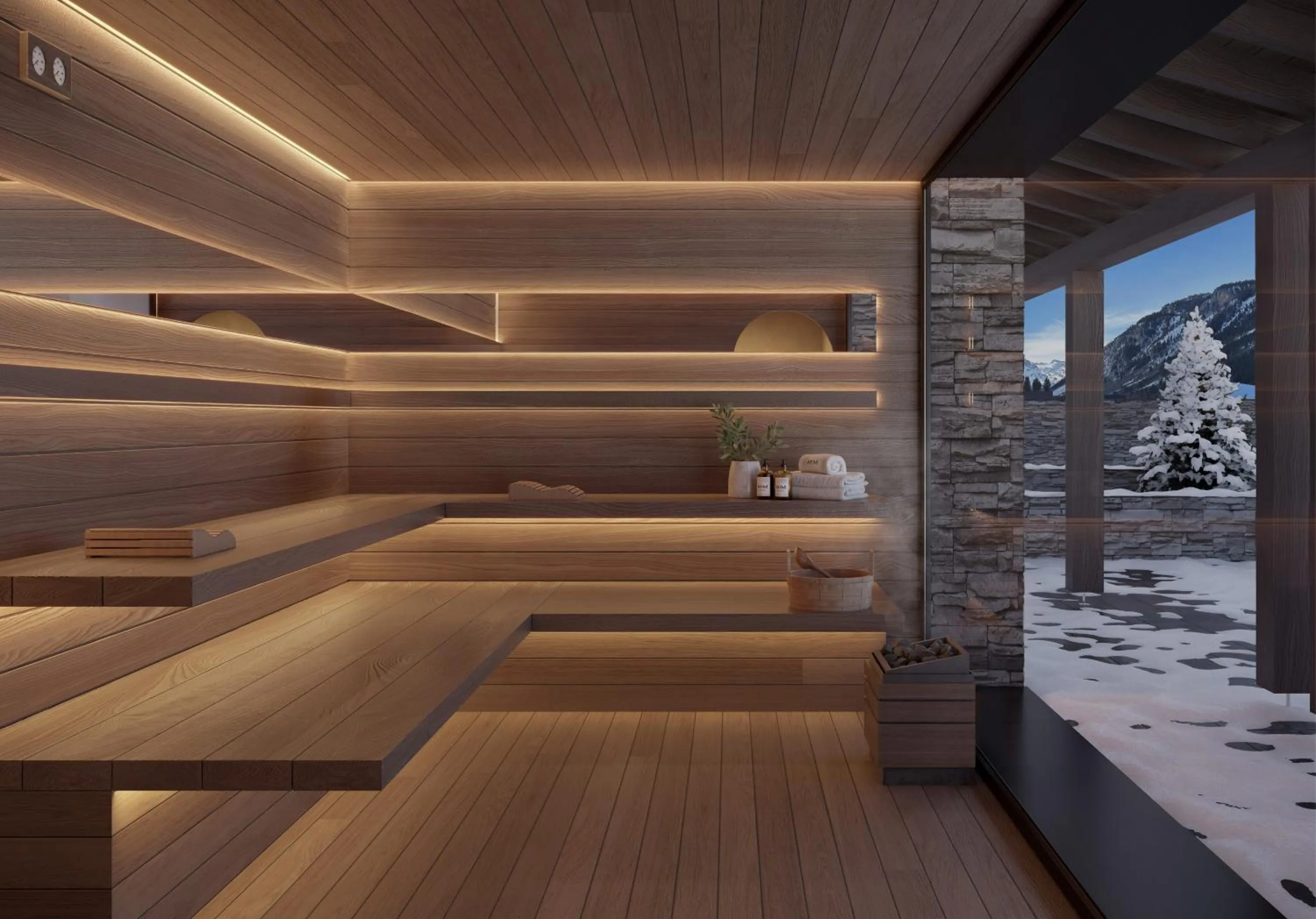 Sauna in MIM Baqueira Member of Melia Collection