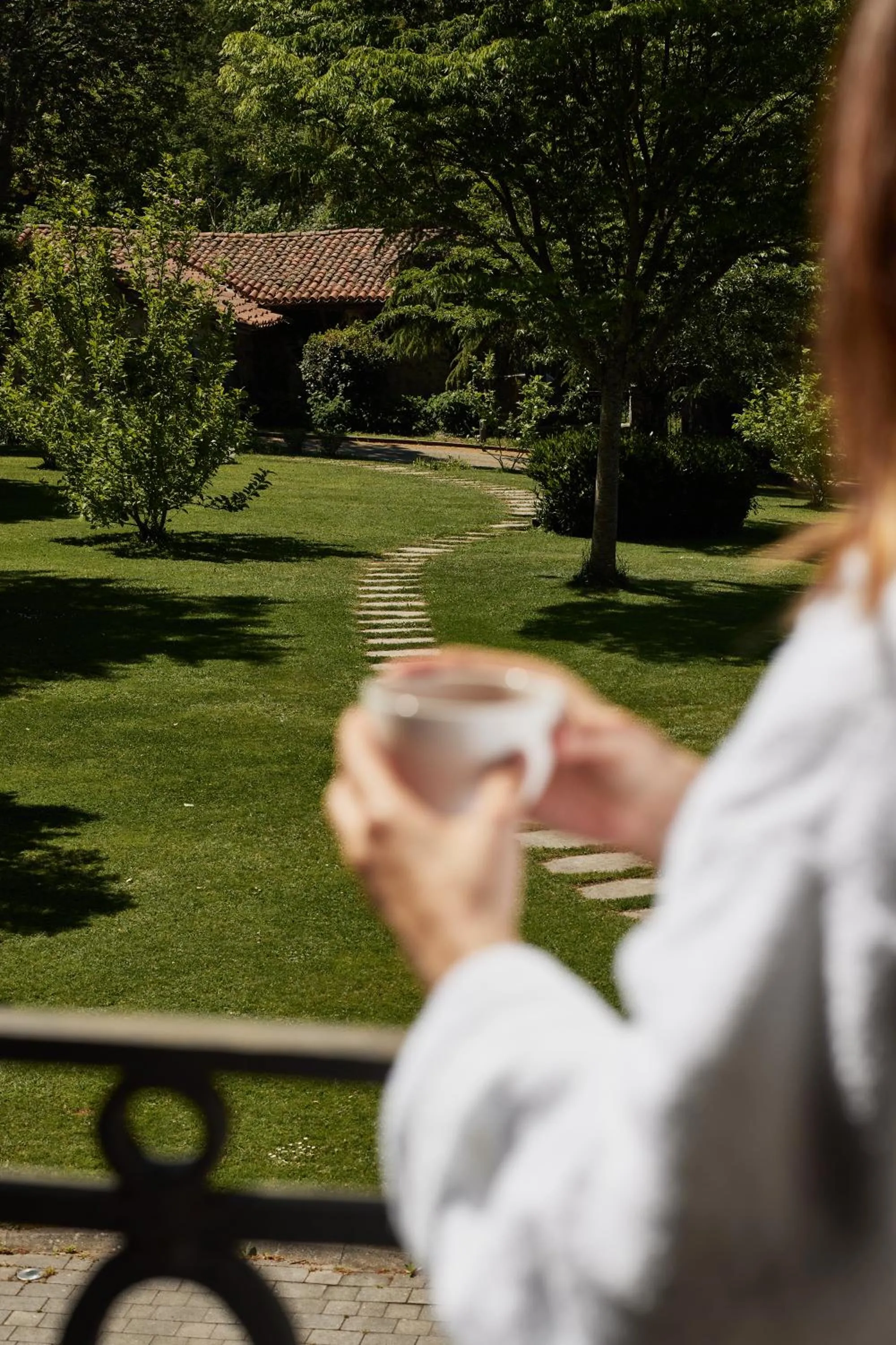 Garden view in Iriarte Jauregia Hotel