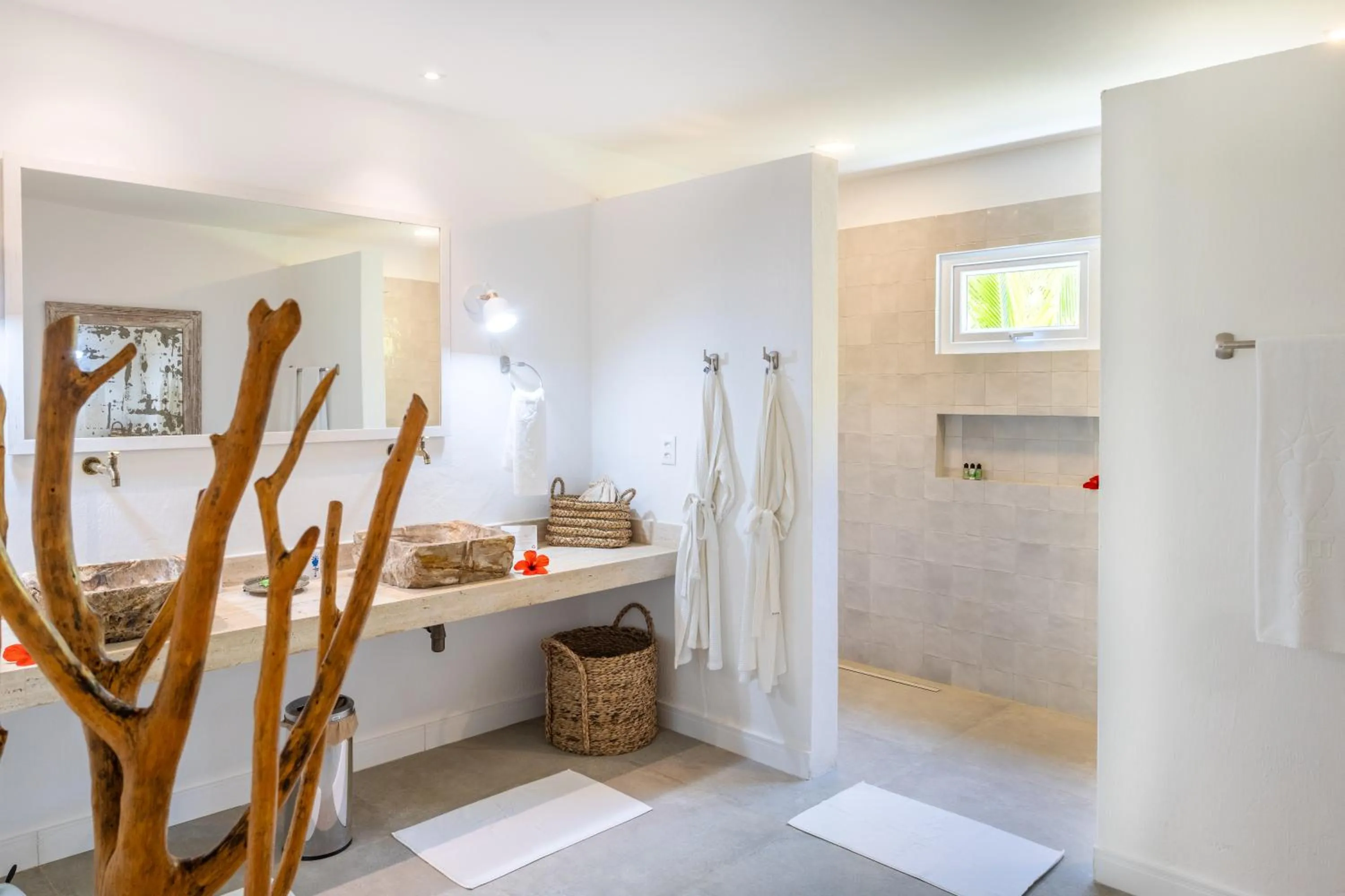 Bathroom, Bed in Aldeia Beijupirá Pousada