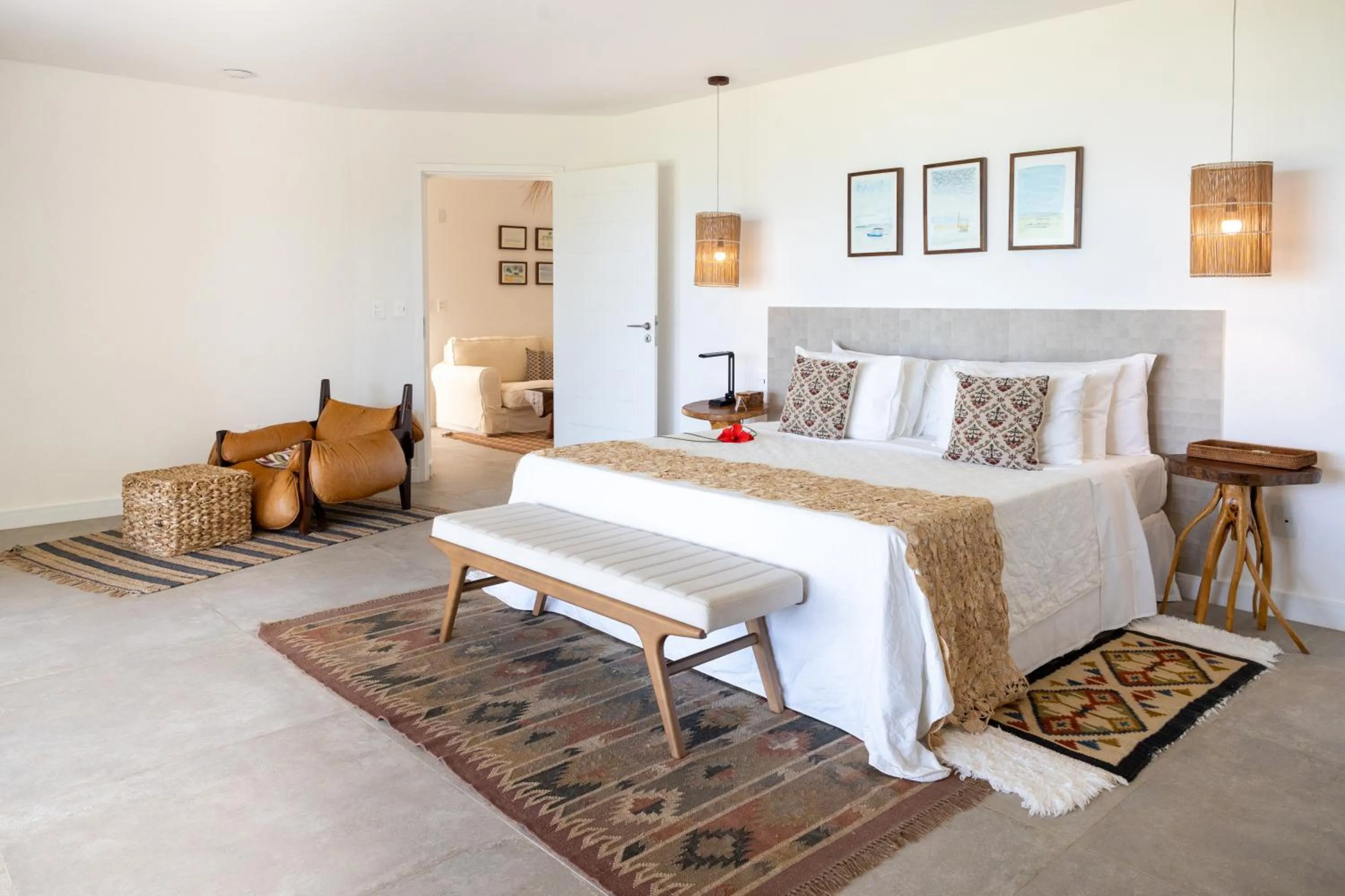 Bed in Aldeia Beijupirá Pousada