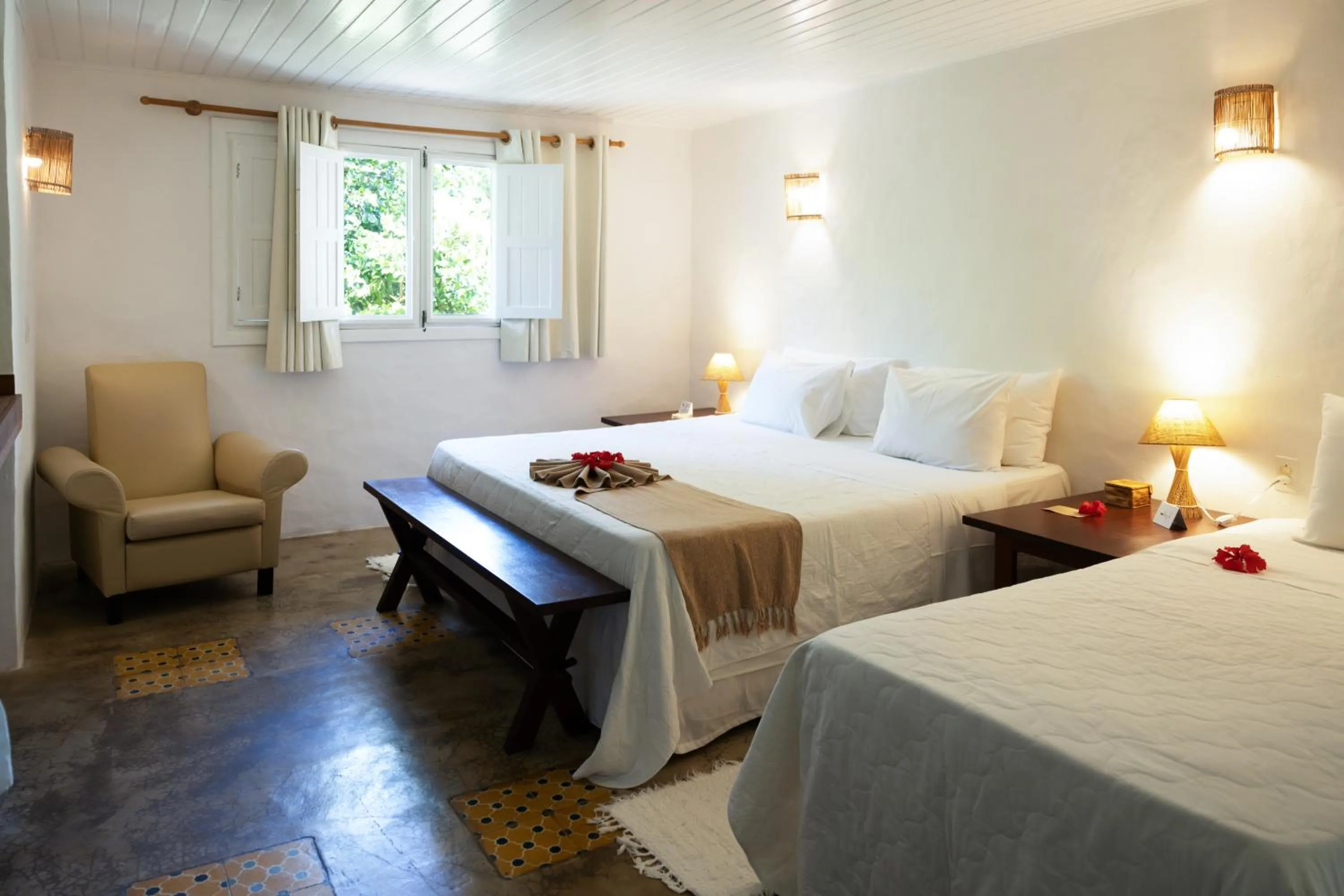 Bedroom, Bed in Aldeia Beijupirá Pousada