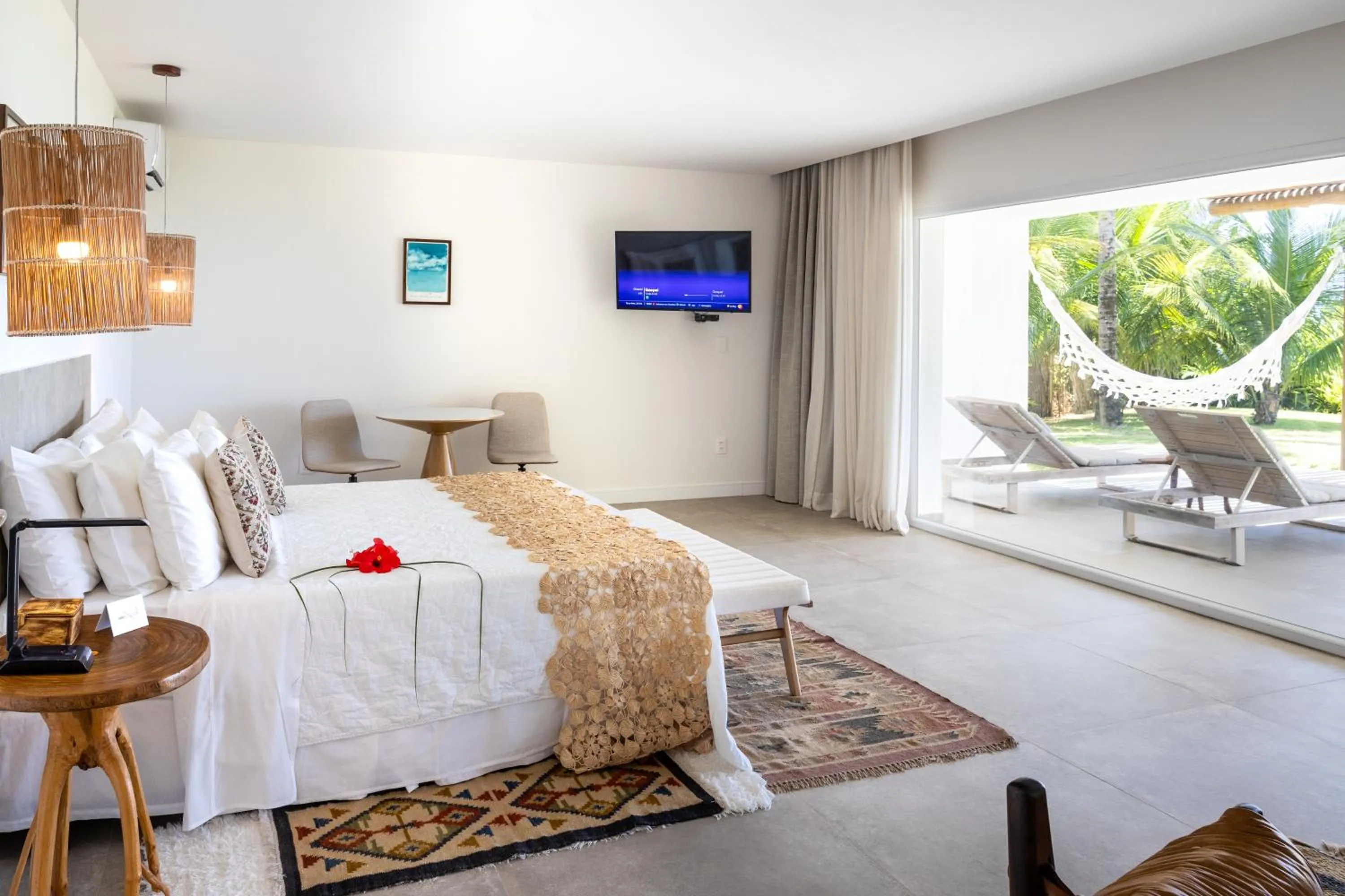 Bedroom, Bed in Aldeia Beijupirá Pousada