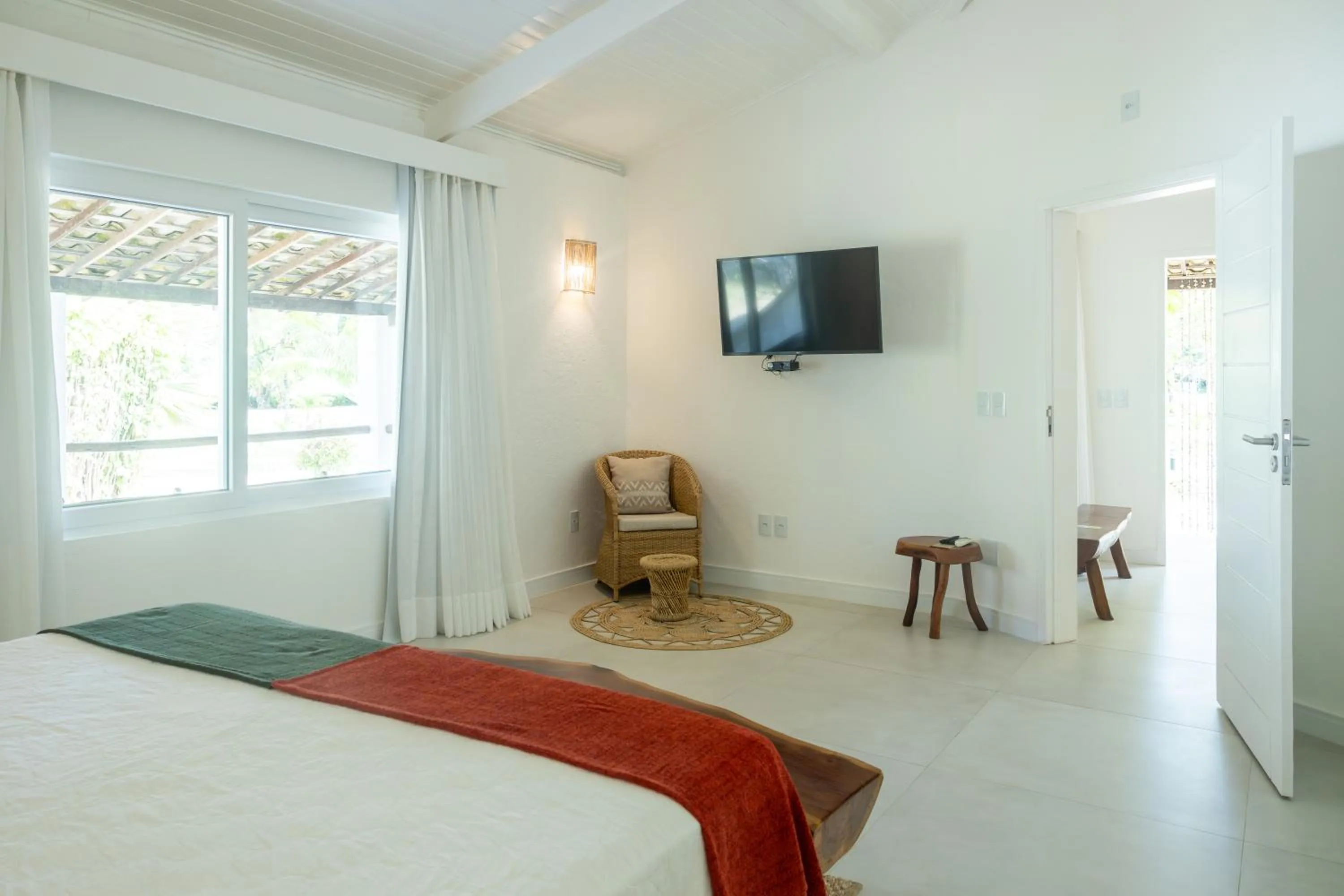 Bedroom, Bed in Aldeia Beijupirá Pousada