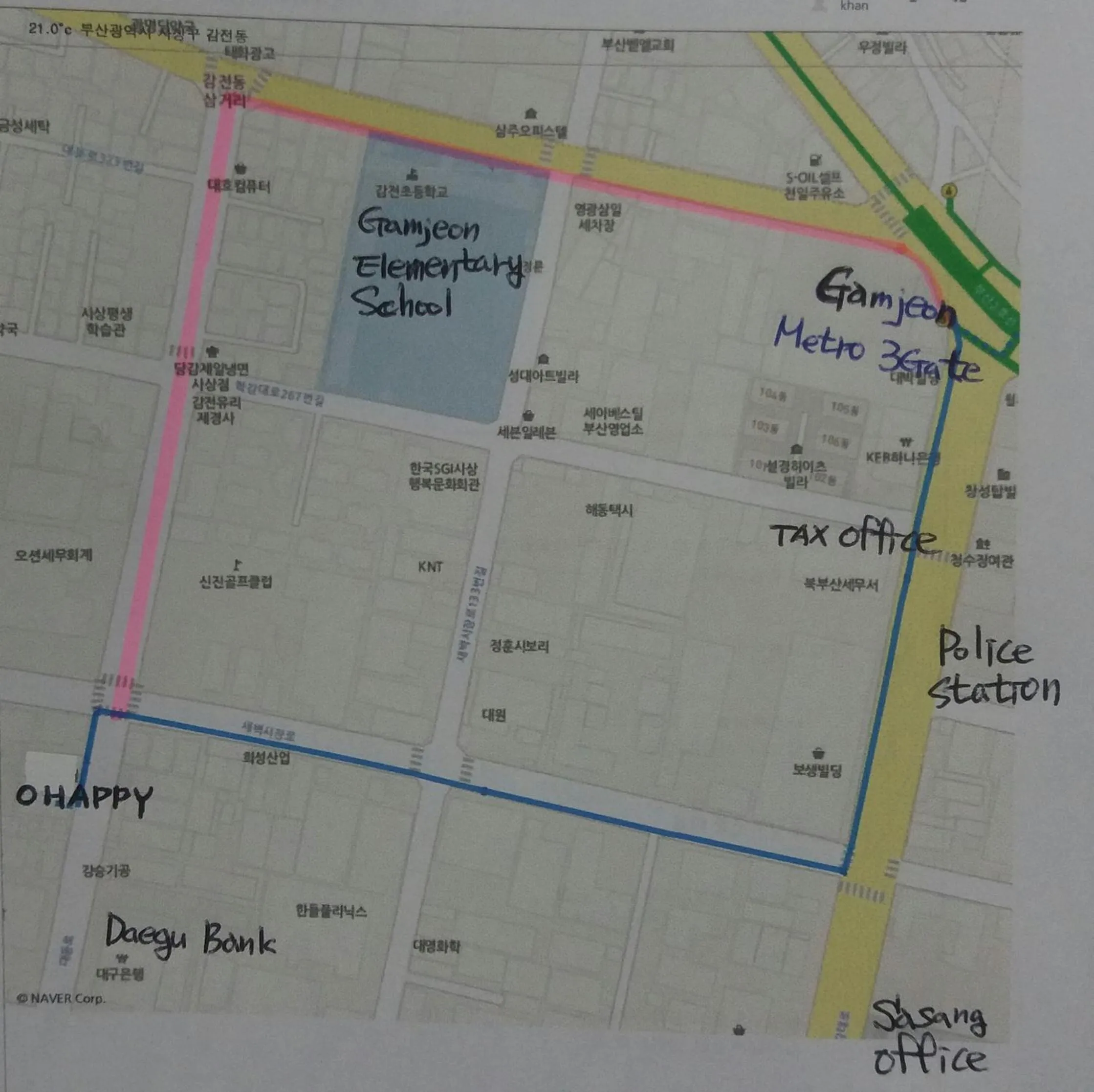 Location in The Stone Bridge Hotel Sasang