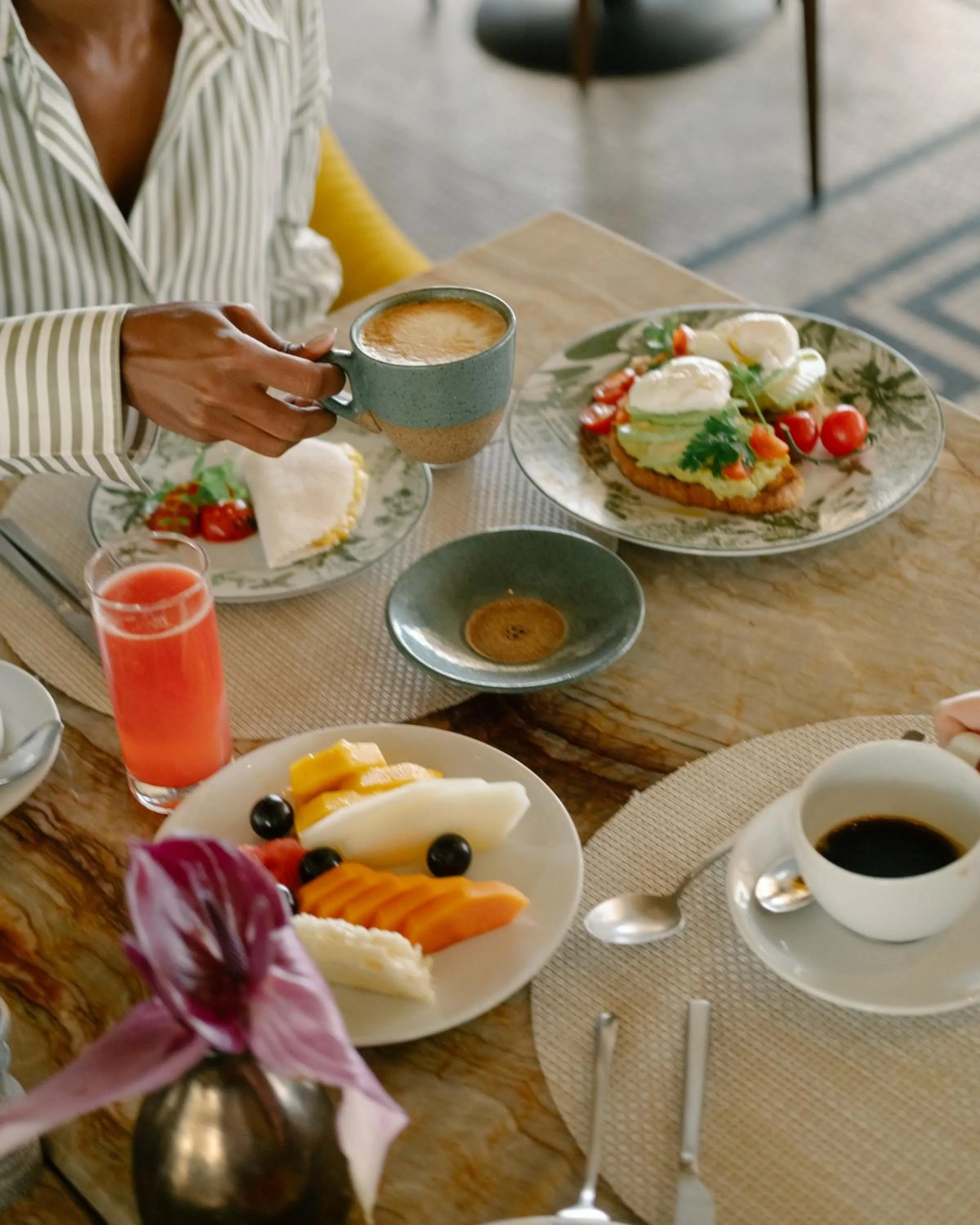 Buffet breakfast in Copacabana Palace, A Belmond Hotel, Rio de Janeiro