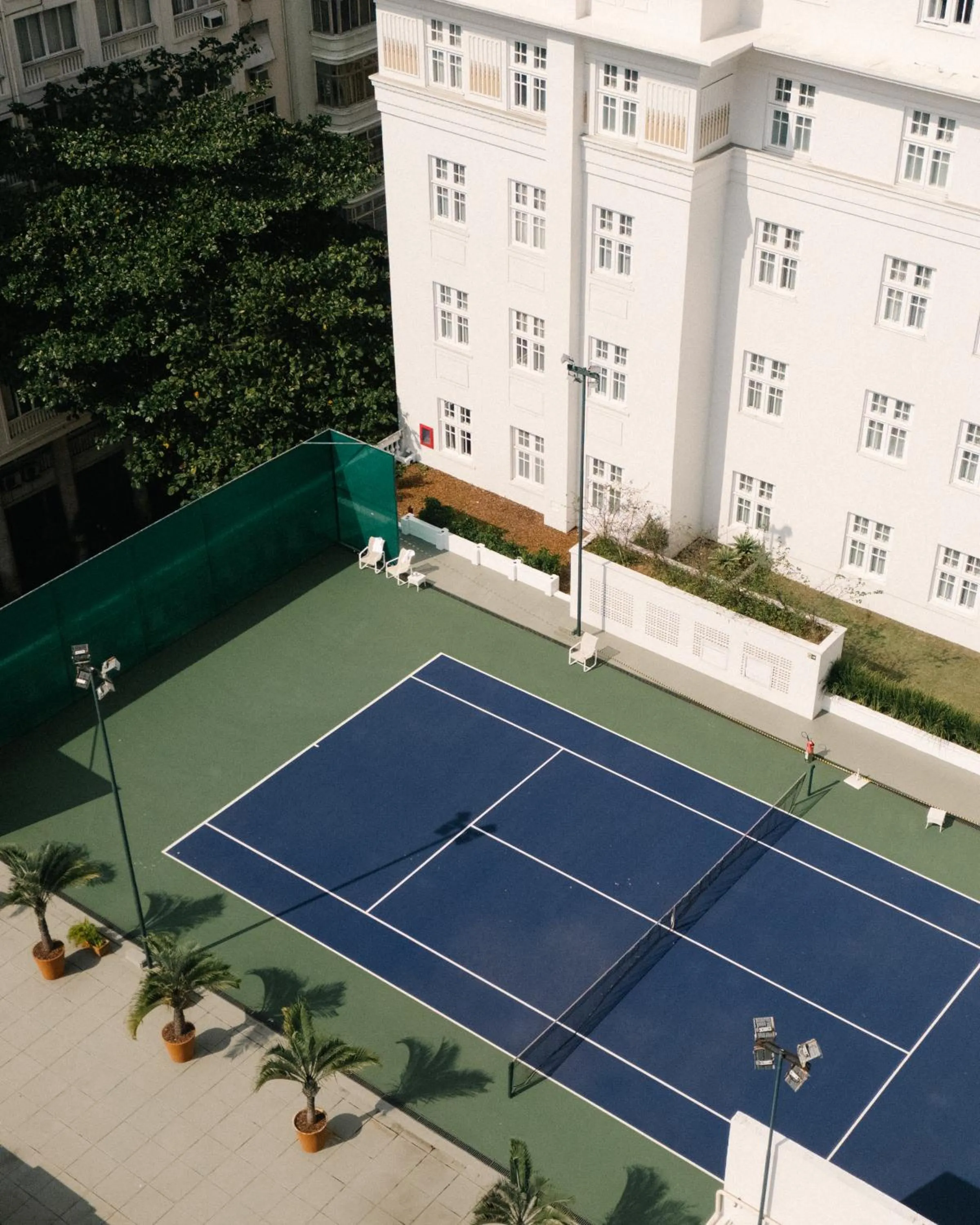 Tennis court in Copacabana Palace, A Belmond Hotel, Rio de Janeiro