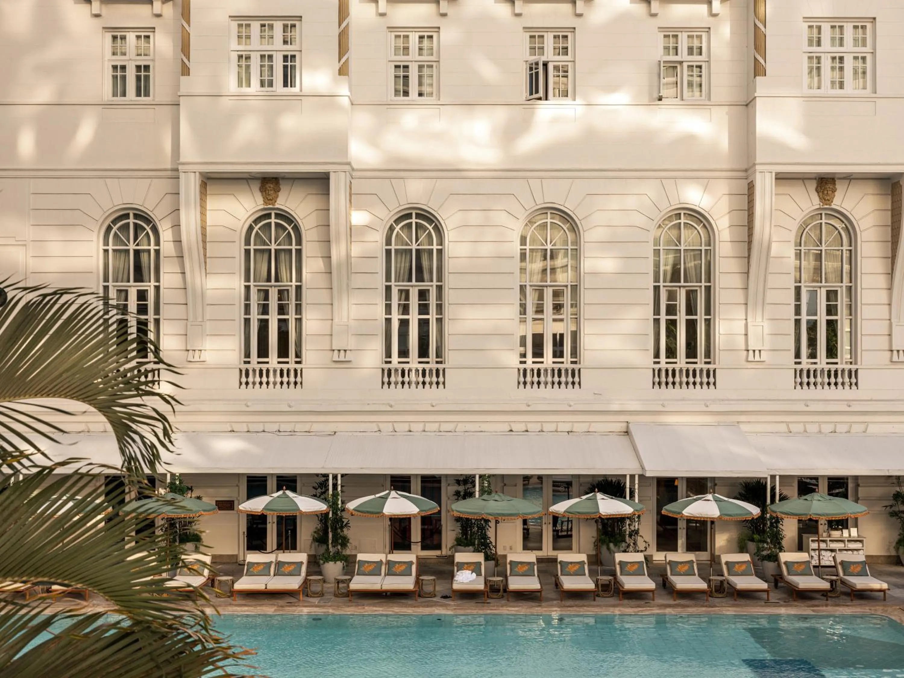 Pool view in Copacabana Palace, A Belmond Hotel, Rio de Janeiro