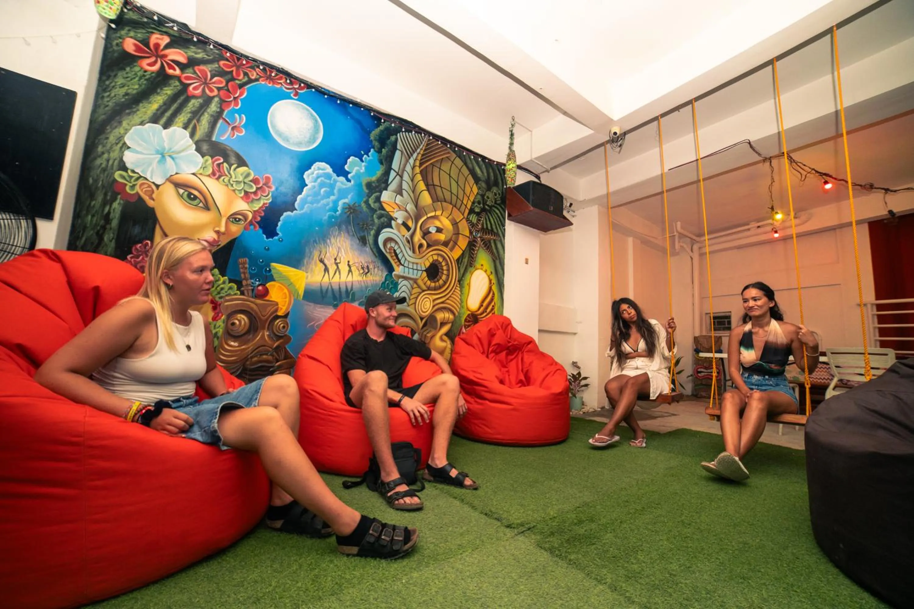 Seating area in Chill Out Hostel