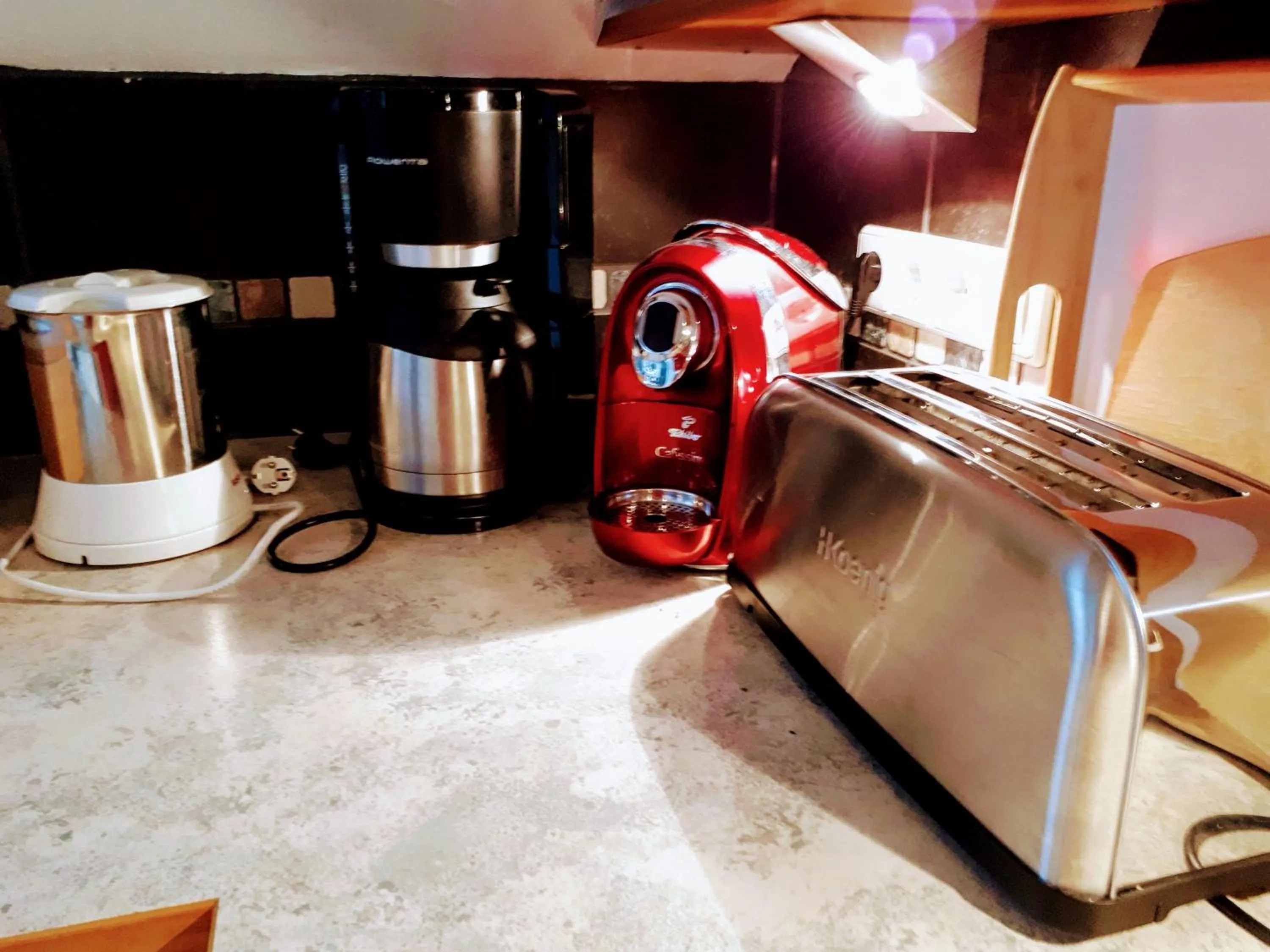 Kitchen or kitchenette in Ferienwohnung Luisa