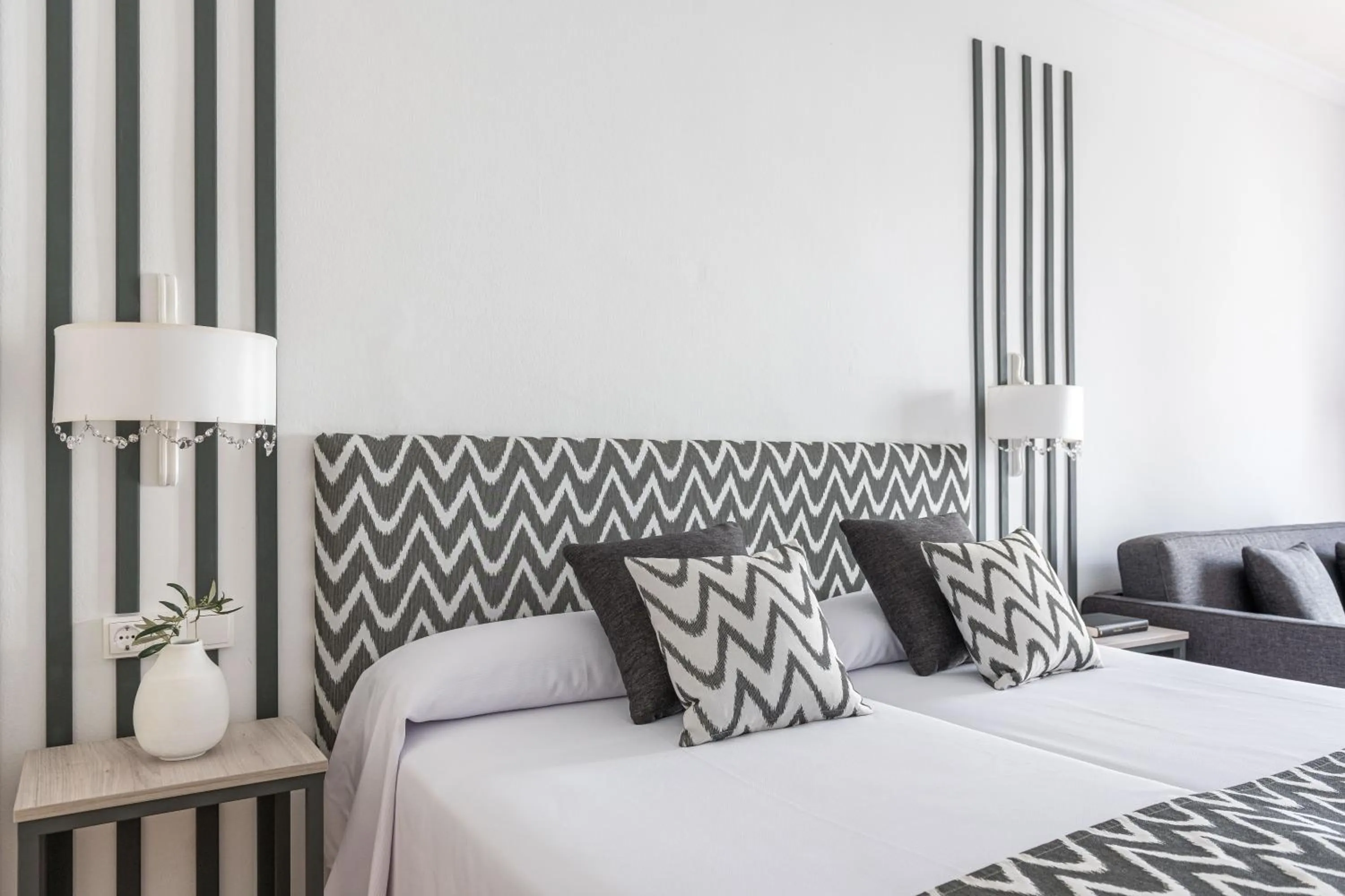 Bed in Hotel Rosamar