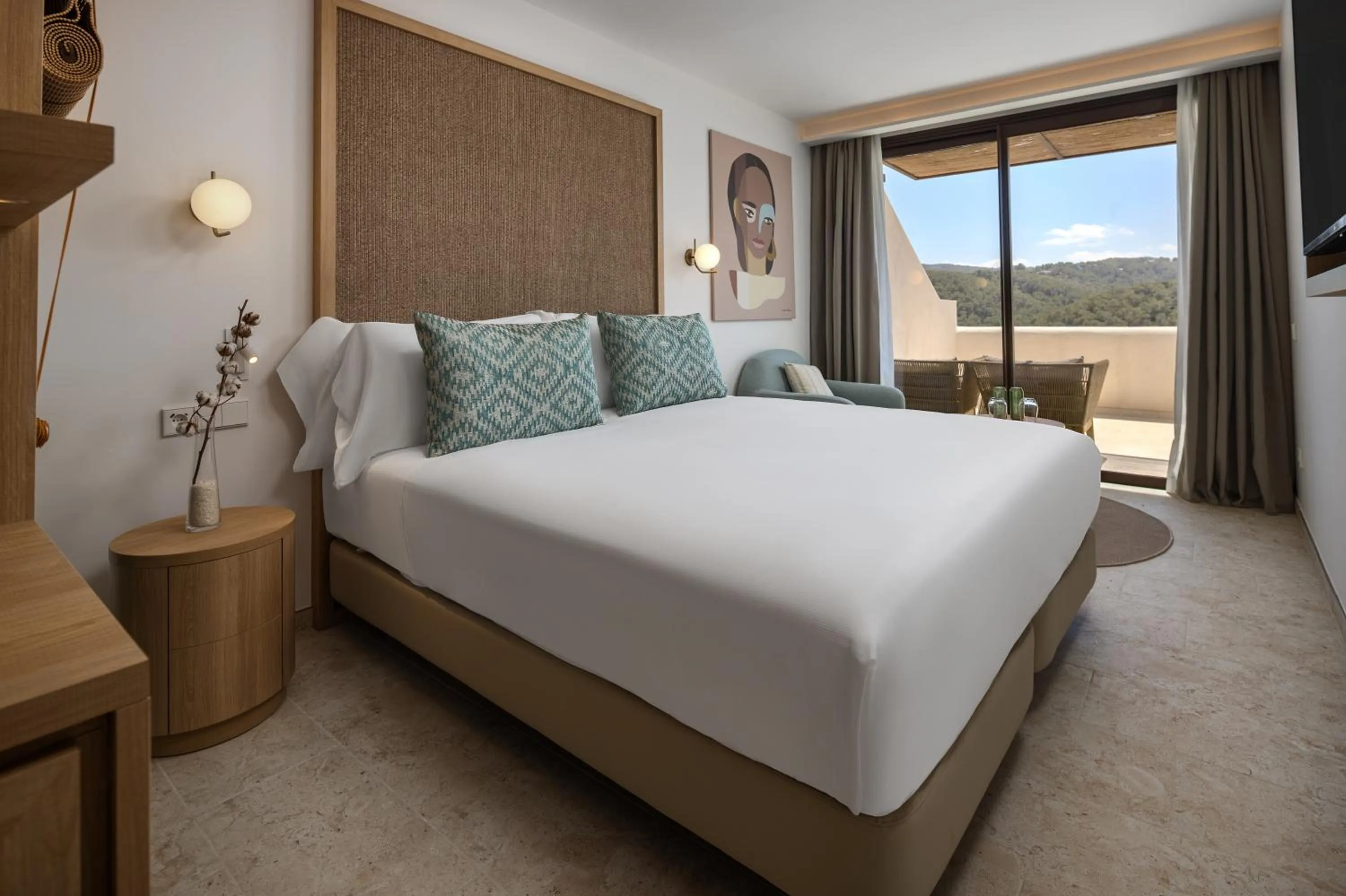 Bed in Cala San Miguel Hotel Ibiza, Curio Collection by Hilton, Adults only