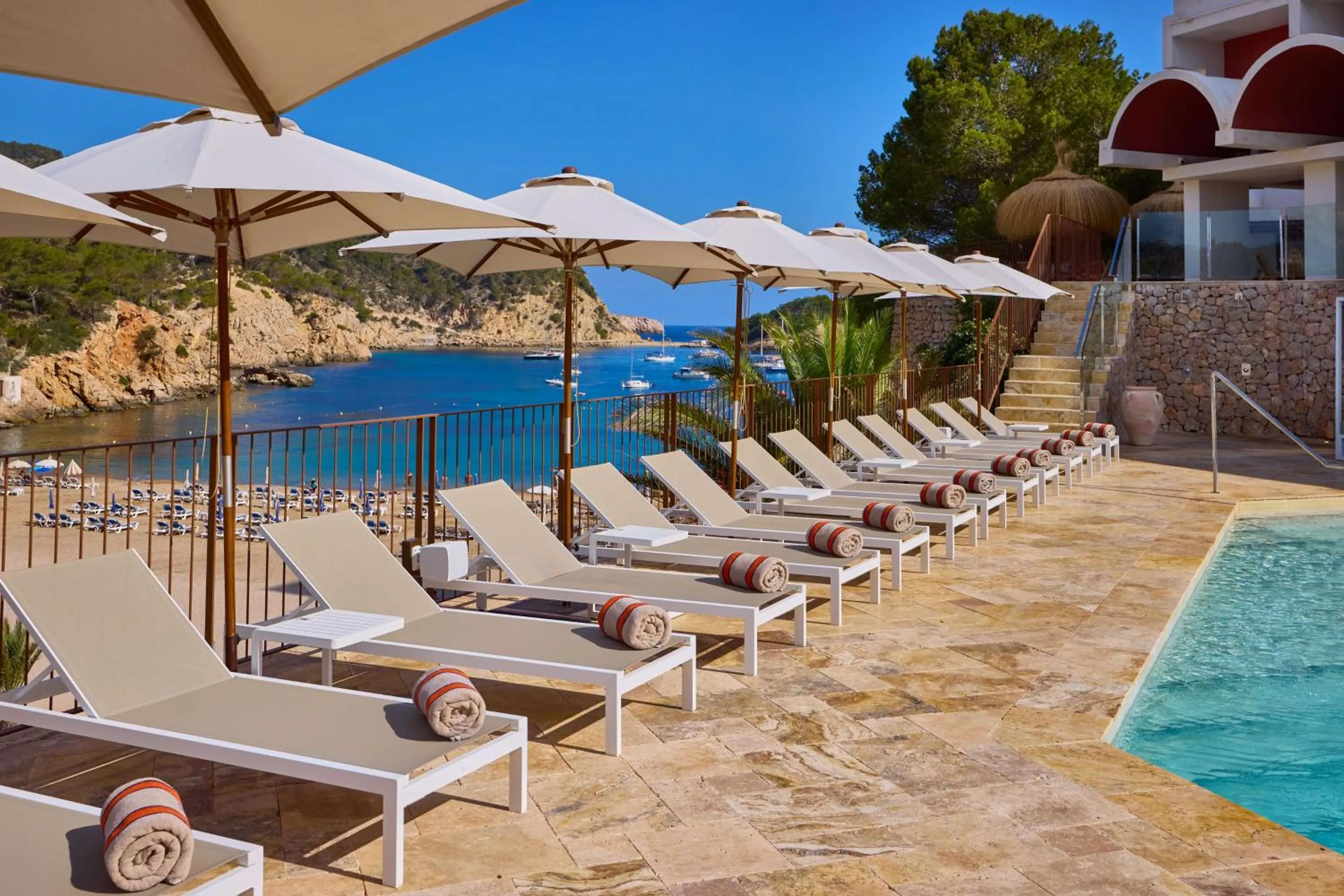 Pool view in Cala San Miguel Hotel Ibiza, Curio Collection by Hilton, Adults only